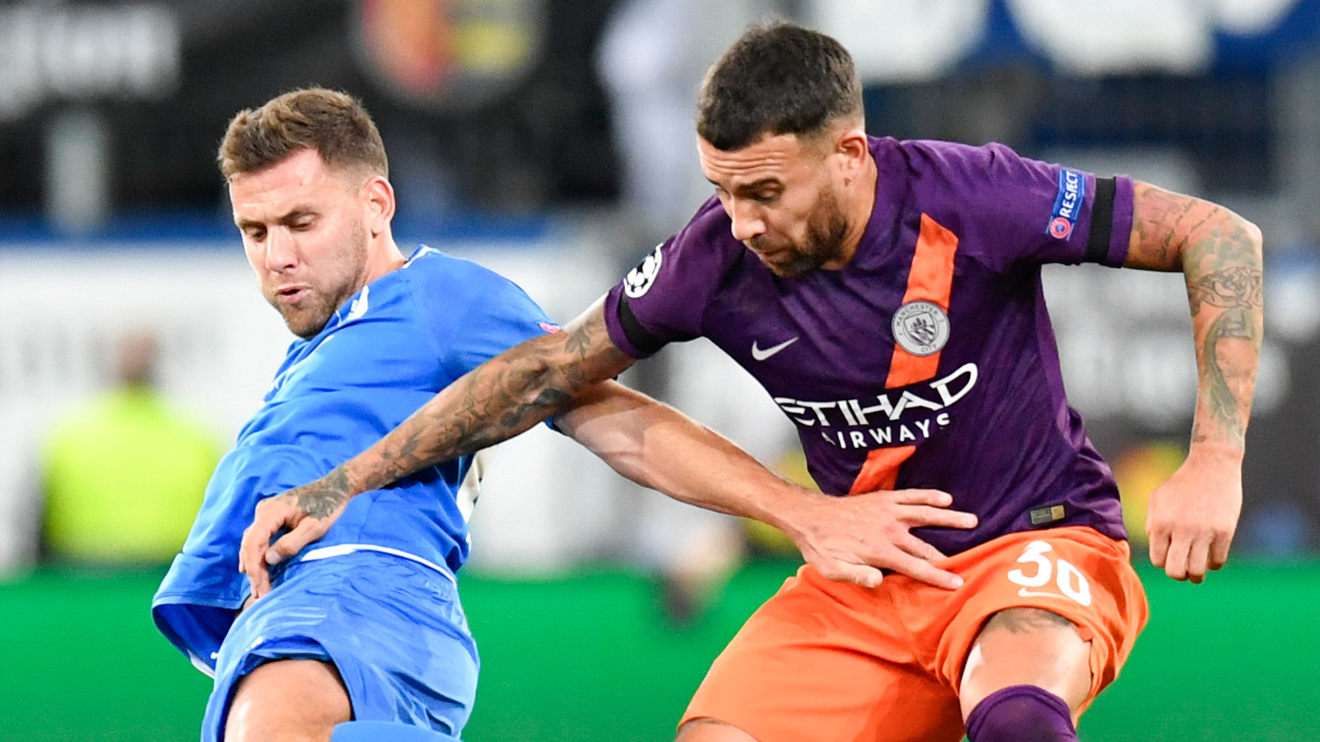 Nicolás Otamendi sería titular esta tarde contra el conjunto alemán (AFP)