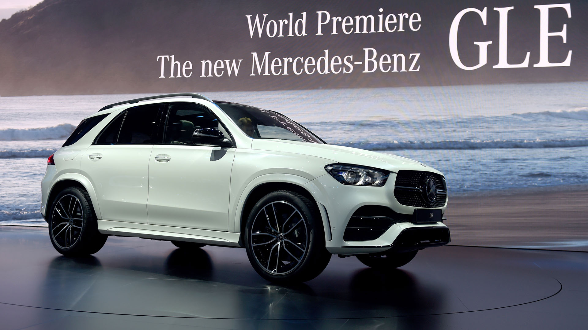 El GLE de Mercedes-Benz, durante la presentación para los periodistas acreditados (AFP)