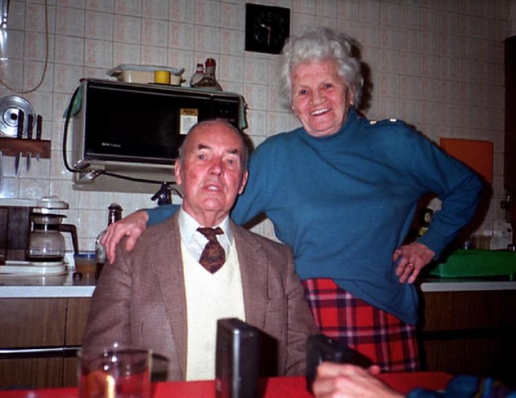 Erich Priebke y su mujer.