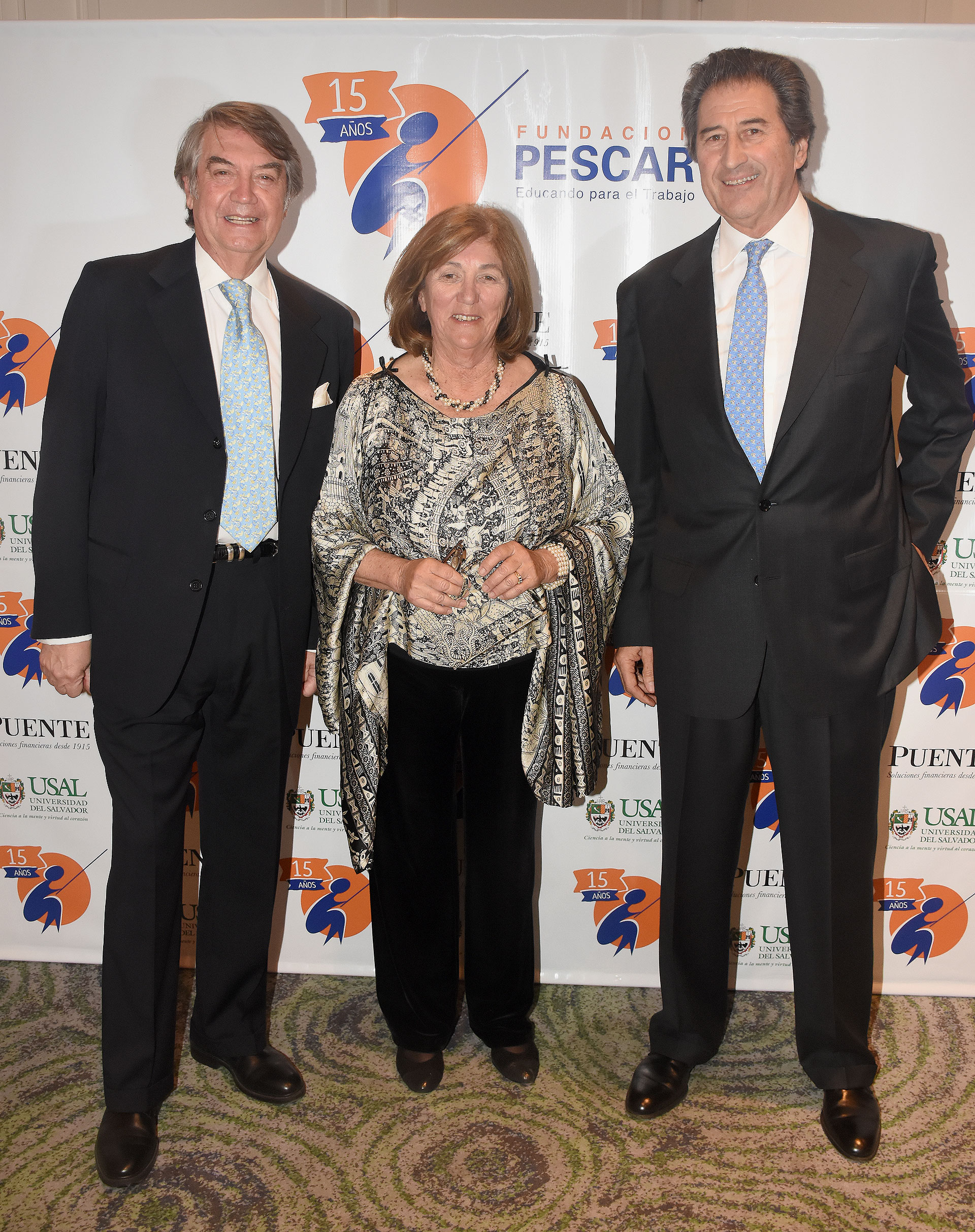 La comisión directiva de la Fundación Pescar: Edgardo Palmero, Silvia Uranga y Eduardo Novillo Astrada