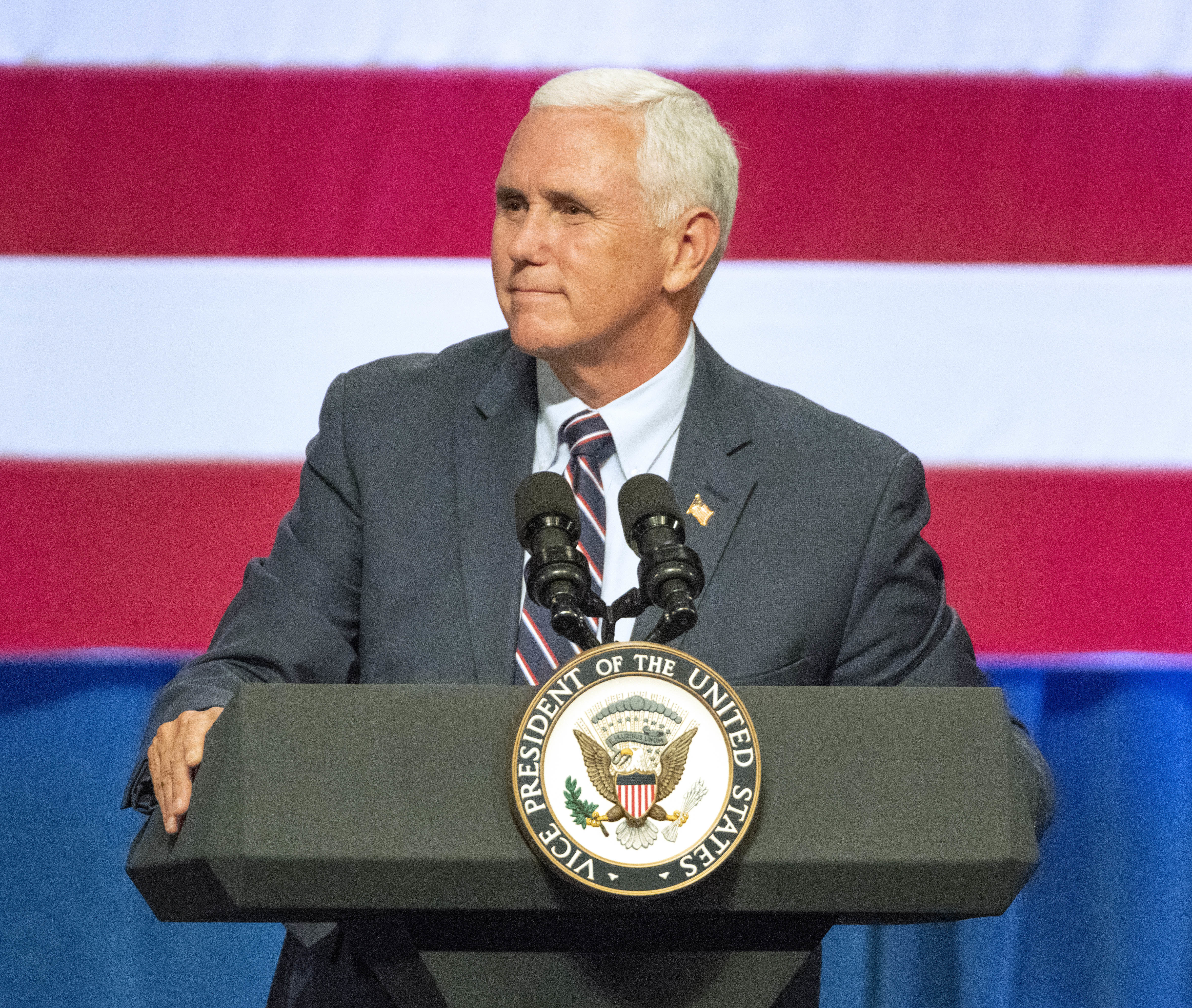 Mike Pence, vicepresidente de Estados Unidos (Jesse Tinsley/The Spokesman-Review via AP)