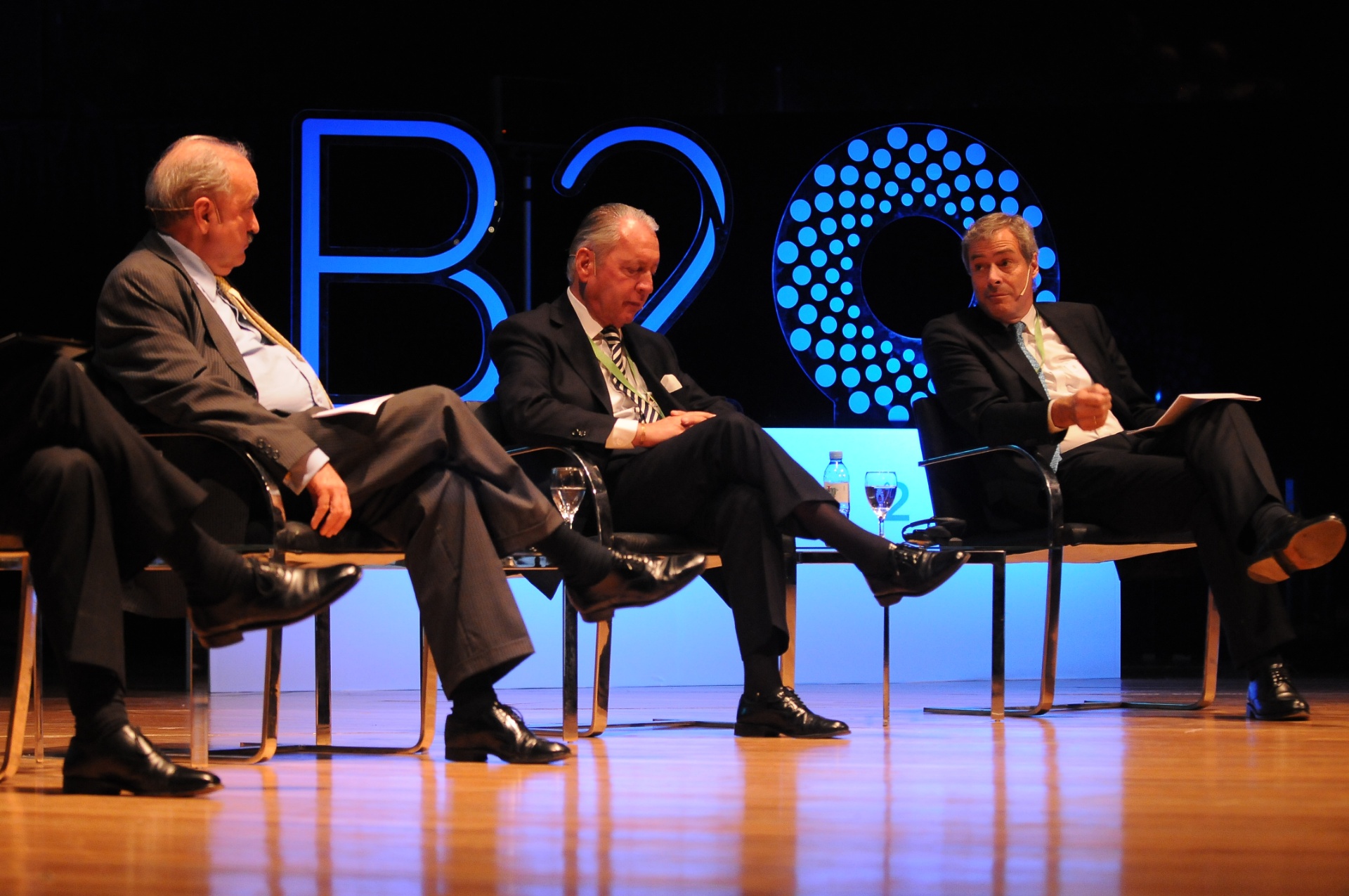 Funes de Rioja (centro) presentará las recomendaciones oficiales del B20 al presidente Macri (Maximiliano Luna)