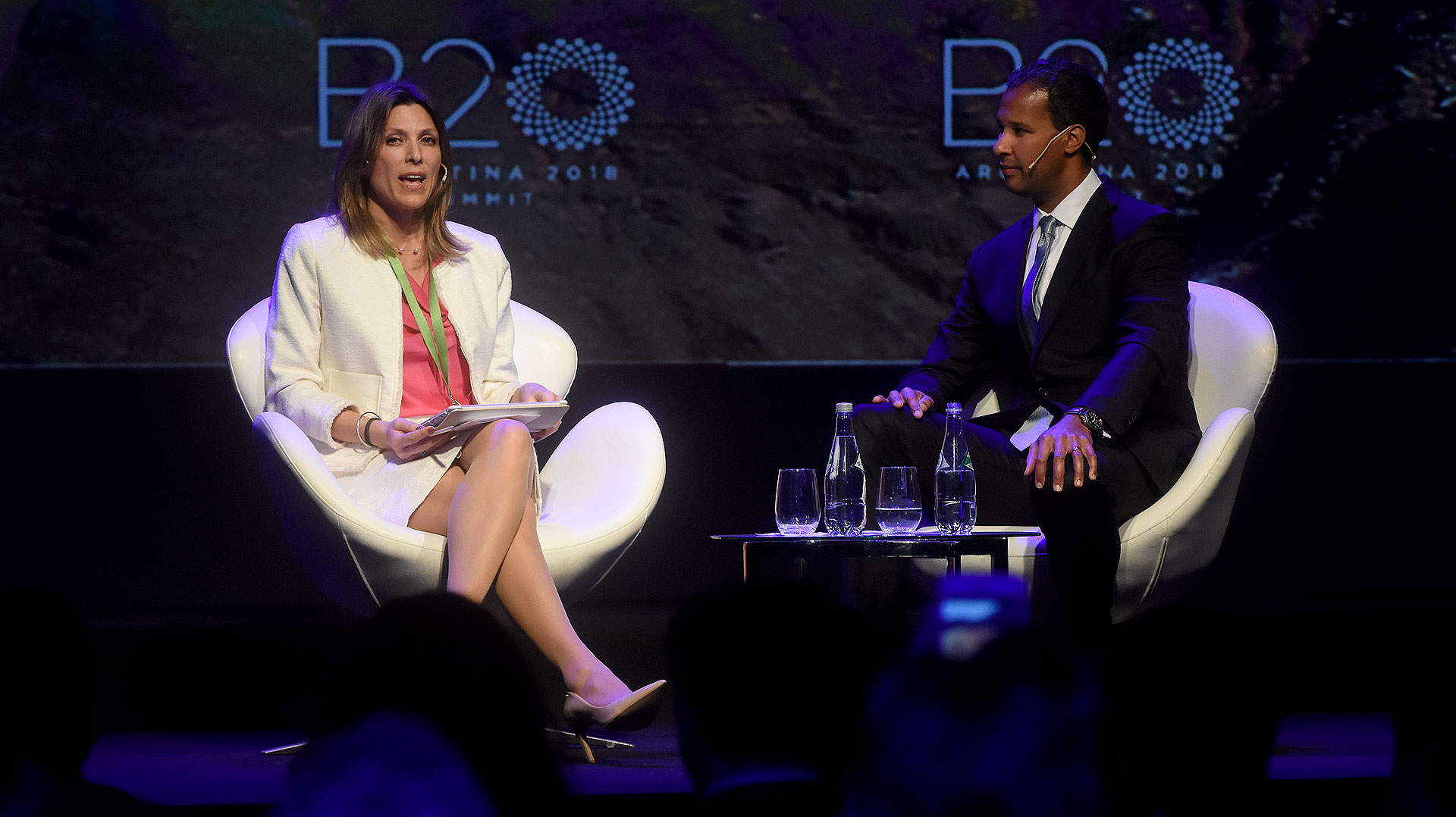 Isela Costantini, CEO GST Financial Services y Marc Allen, presidente de Boeing International (Nicolás Stulberg)