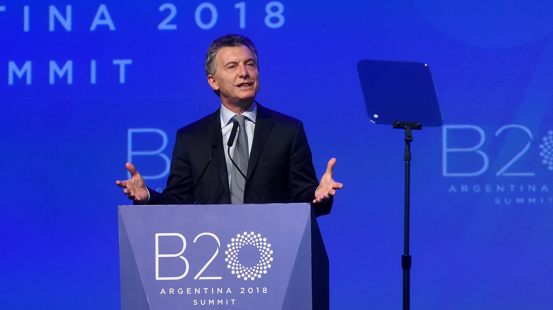 Macri en el cierre del B20 (Nicolás Stulberg)