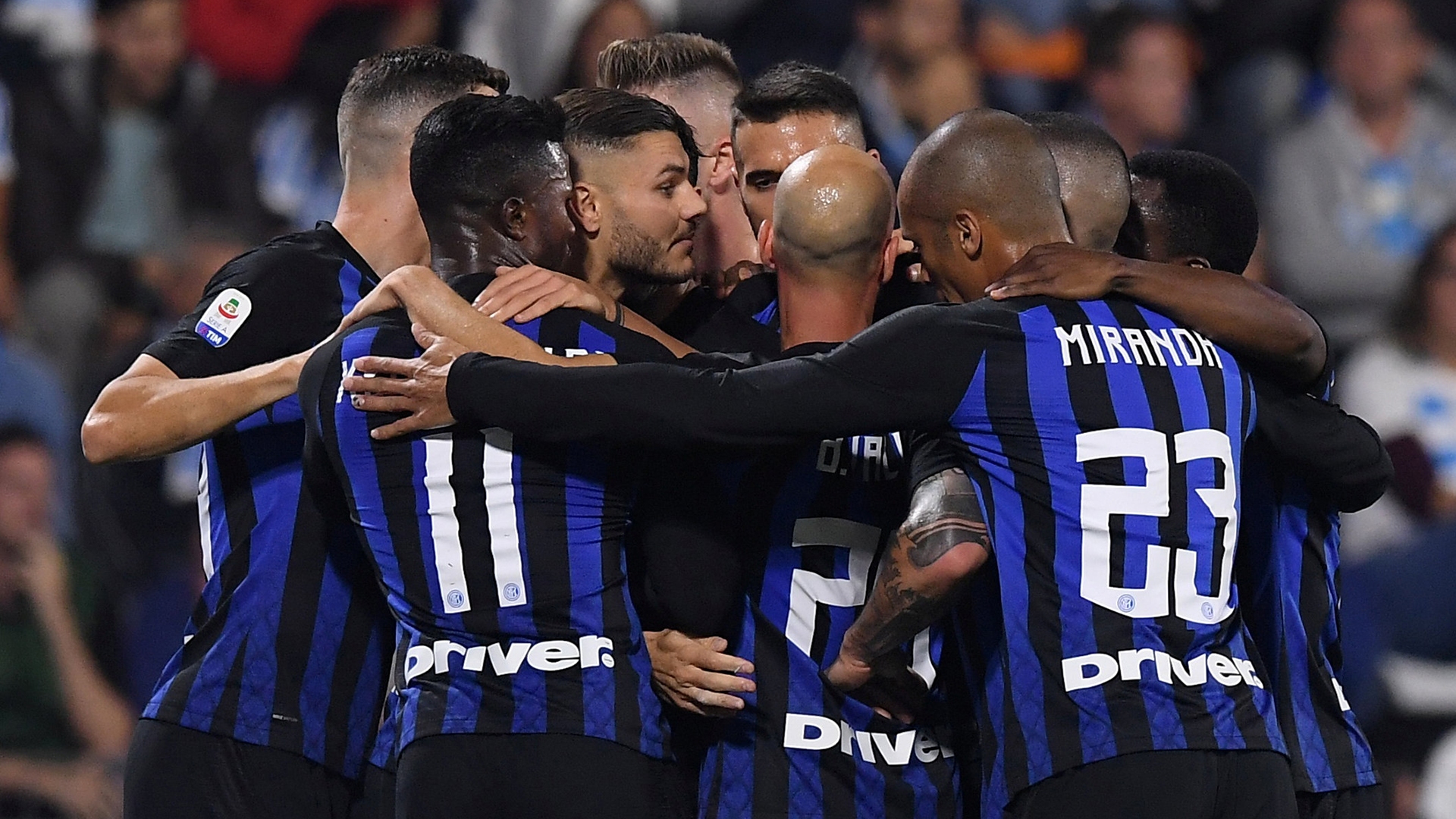 Soccer Football – Serie A – SPAL v Inter Milan – Paolo Mazza, Ferrara, Italy – October 7, 2018 Inter Milan’s Mauro Icardi celebrates scoring their first goal with teammates REUTERS/Alberto Lingria