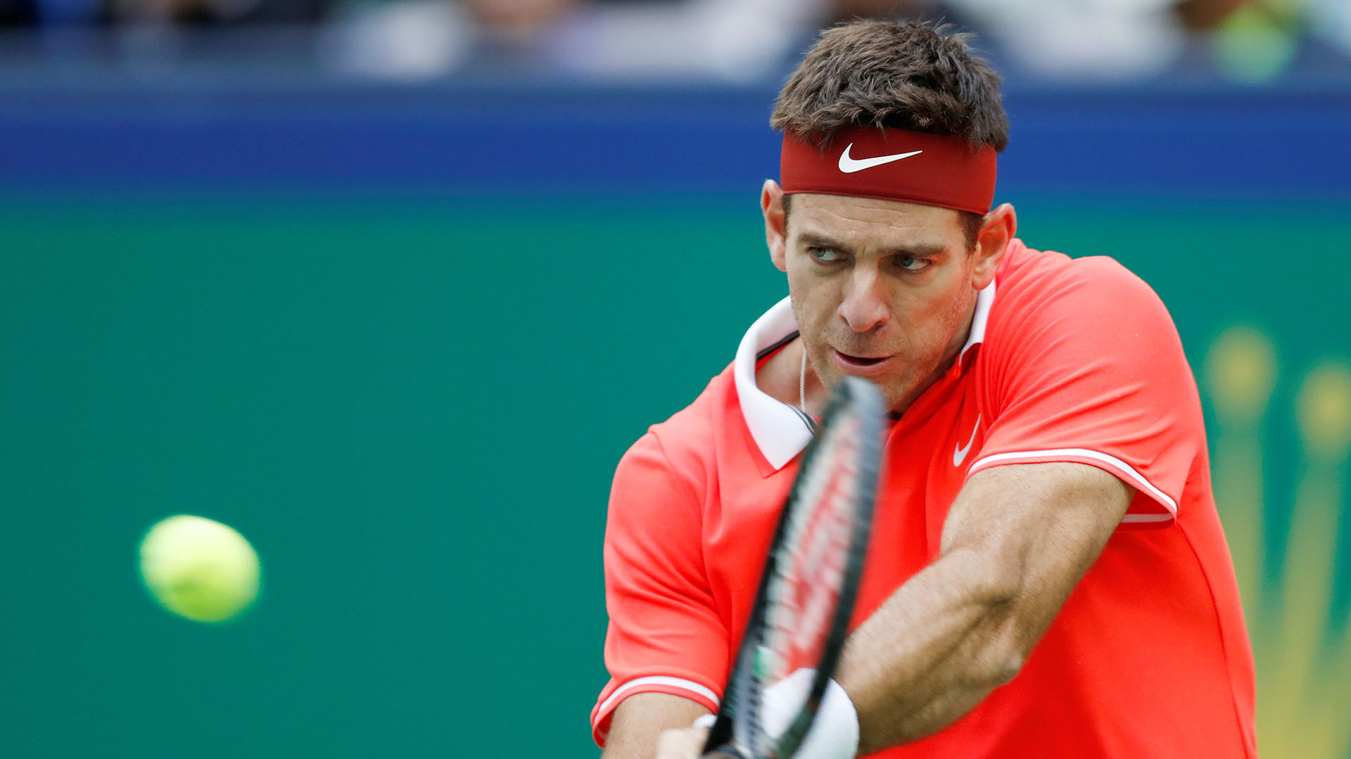 Juan Martín del Potro se despidió en octavos de final del Masters 1000 de Shanghai (Reuters)