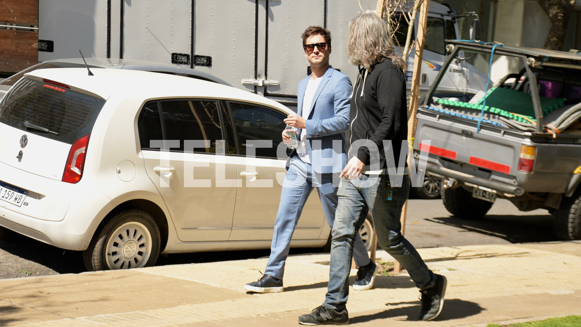 En su estadía en la ciudad, también se reencontró con el actor argentino César Bordón, que interpretó a su representante Hugo López en la serie