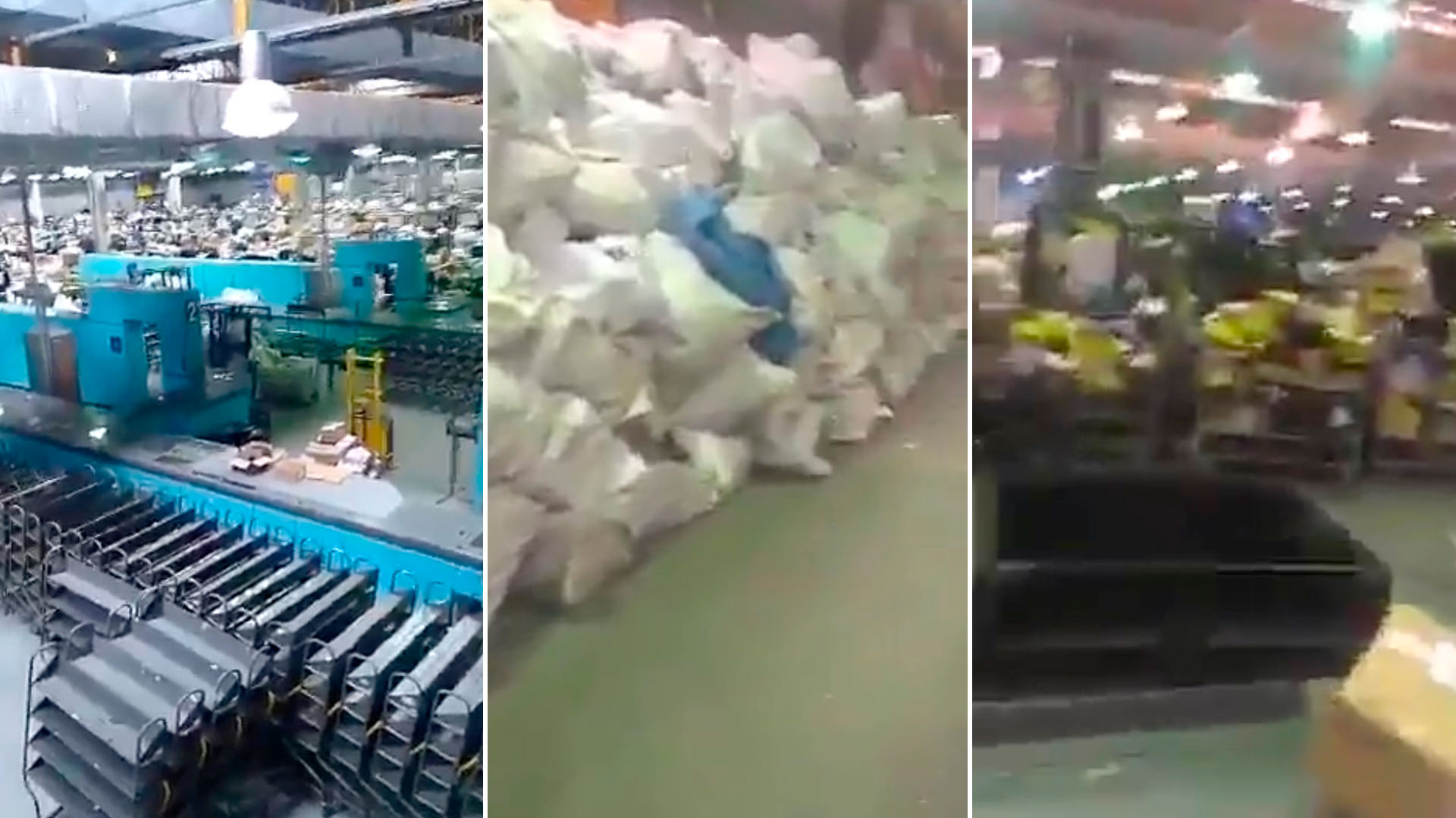 La correspondencia amontonada en la planta de distribución Monte Grande