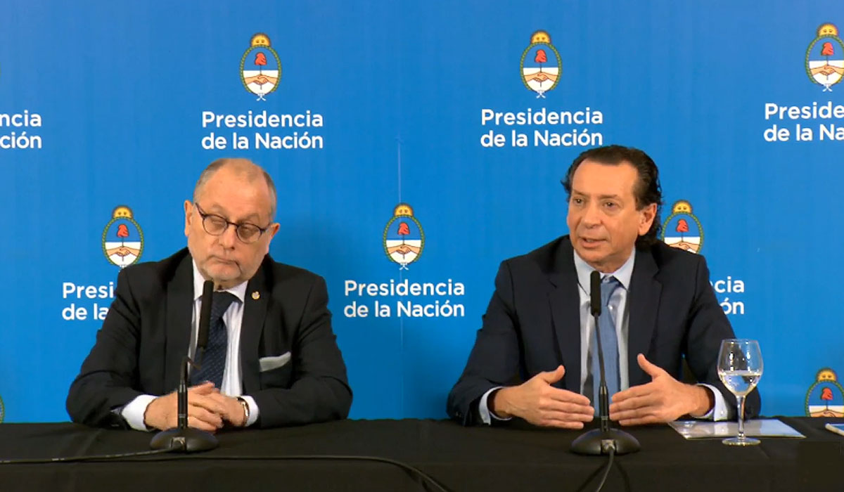 El canciller Faurie y el ministro Sica.