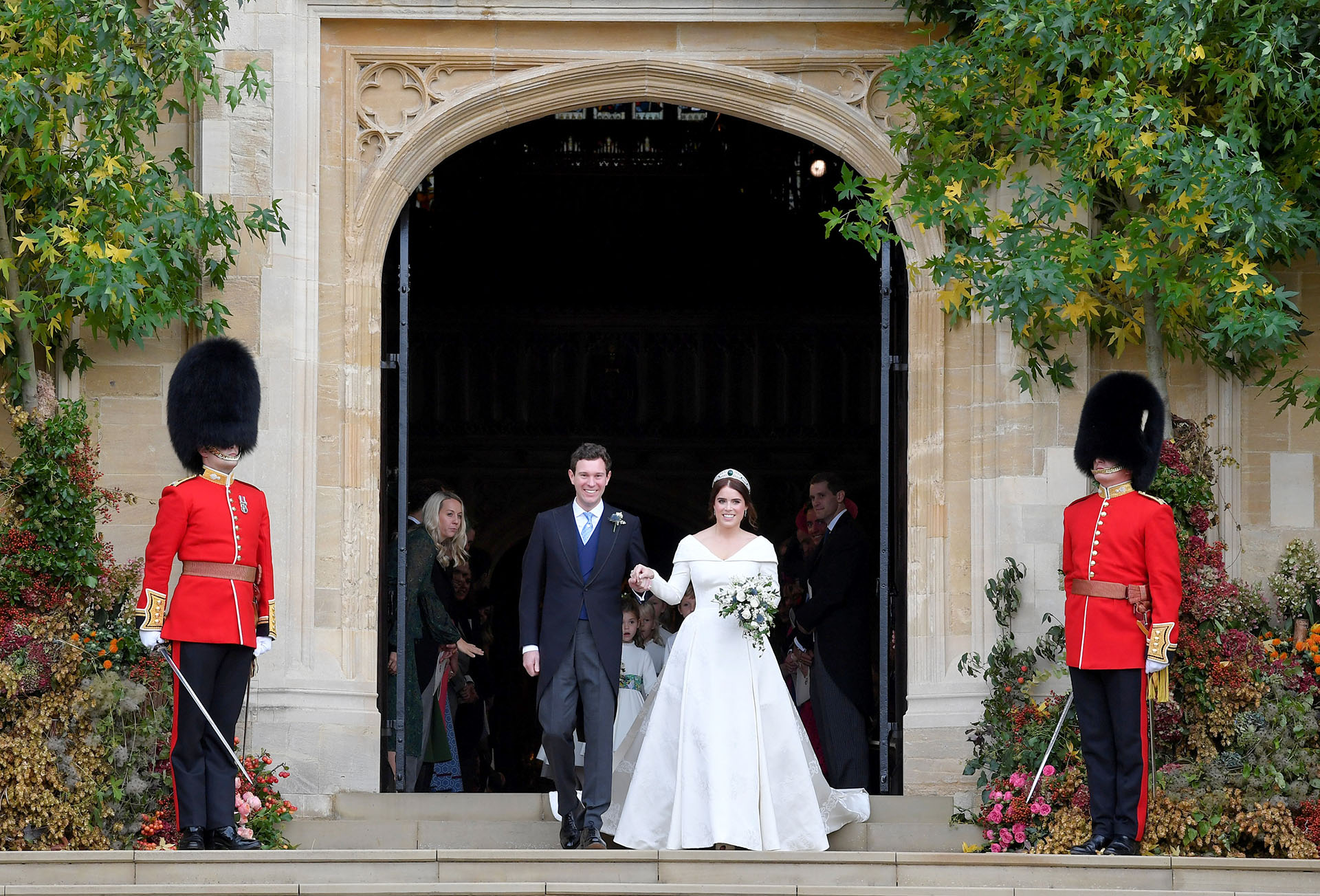 Ya casados, la princesa Eugenie y Jack Brooksbank son marido y mujer