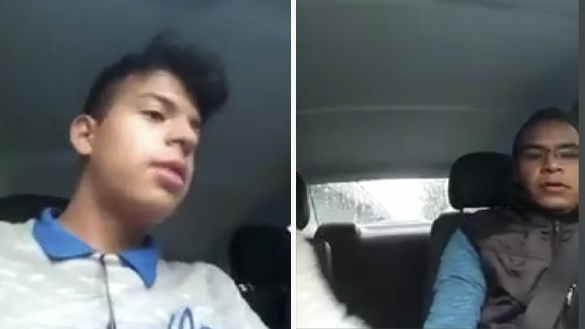 Uno de los presuntos asaltantes y el chofer