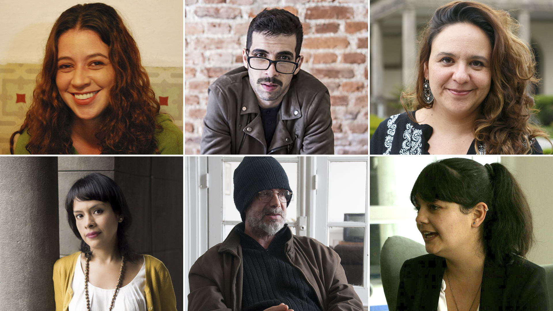 Arriba: Camila Segura, Carlos Manuel Álvarez, Marcela Turati. Abajo: Nelly Luna Mancio, Sandino Núñez y Yasna Mussa