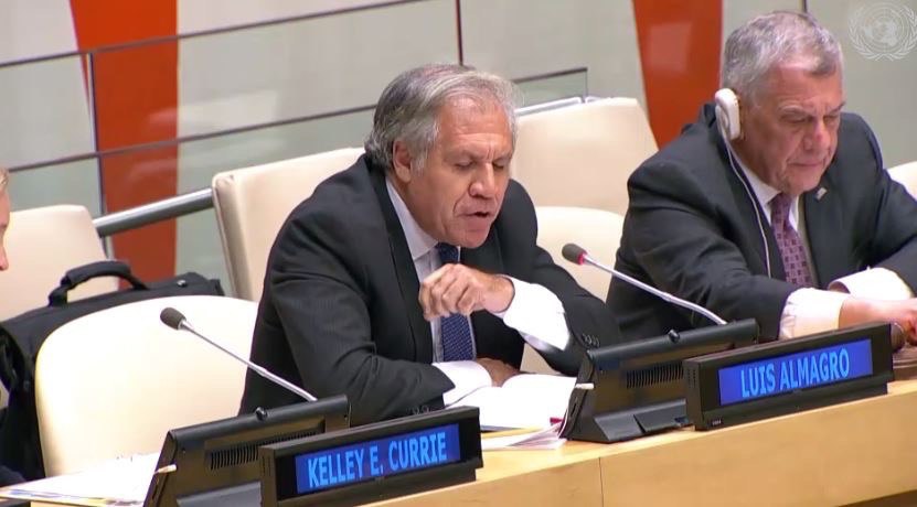 El secretario general de la OEA participó de la convocatoria de EEUU en la ONU para denunciar la situación de los presos políticos en la isla