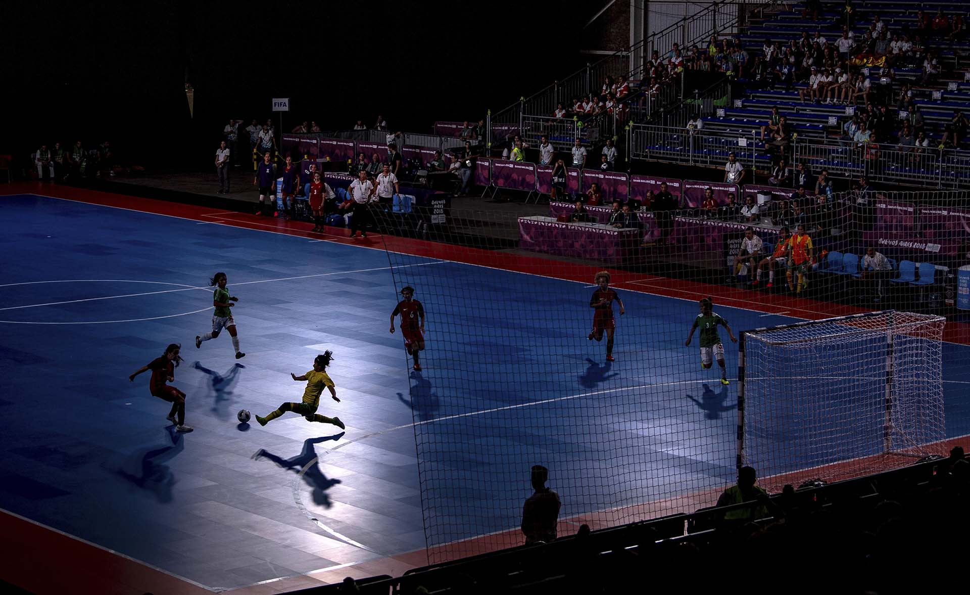 Portugal y Bolivia animaron el futsal en Tecnópolis (Lukas Schulze/OIS/IOC via AP)