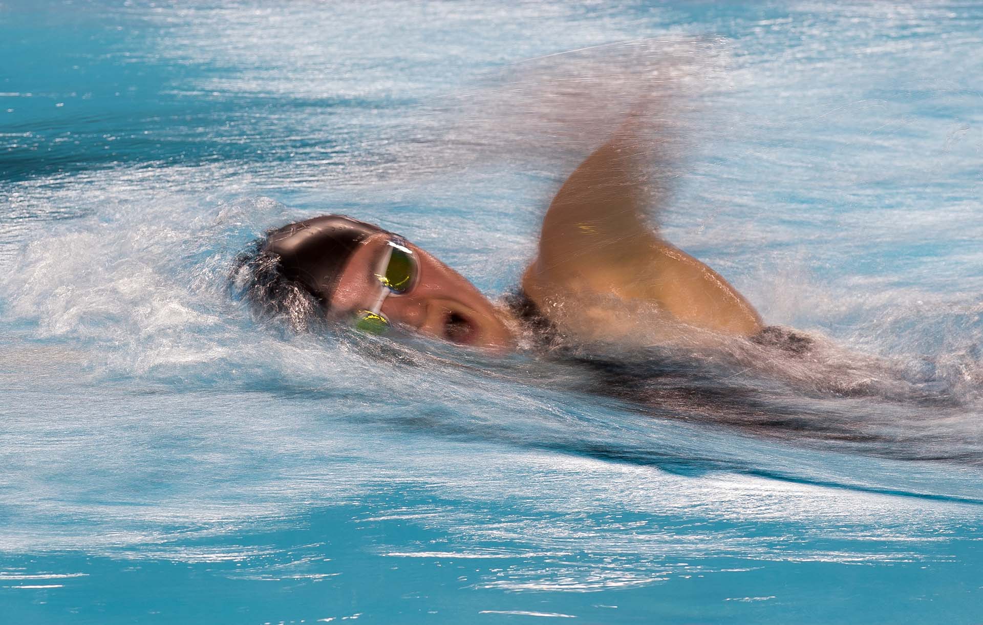 Erika Fairweather de Nueva Zelanda durante la prueba de estilo libre de los 800 metros femenino (Foto: Simon BRUTY / OIS/IOC / AFP)