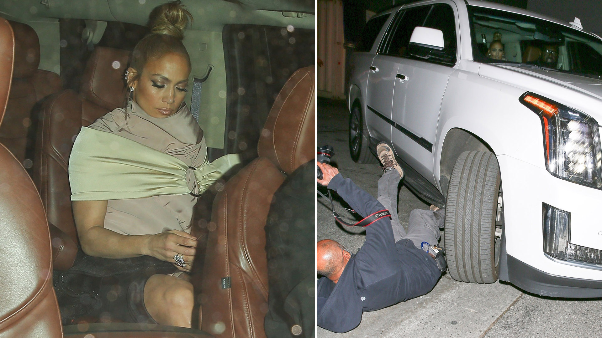 En Los Ángeles, Jennifer Lopez fue a cenar a un restaurante con su pareja. Pero, su chofer atropelló a un fotógrafo que intentaba retratar a la pareja (Groby Group)