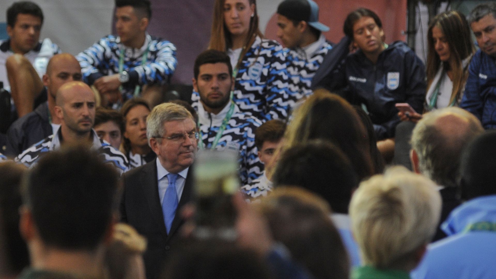 Thomas Bach estuvo junto a Gerardo Werthein en la ceremonia de cierre (Patricio Murphy)