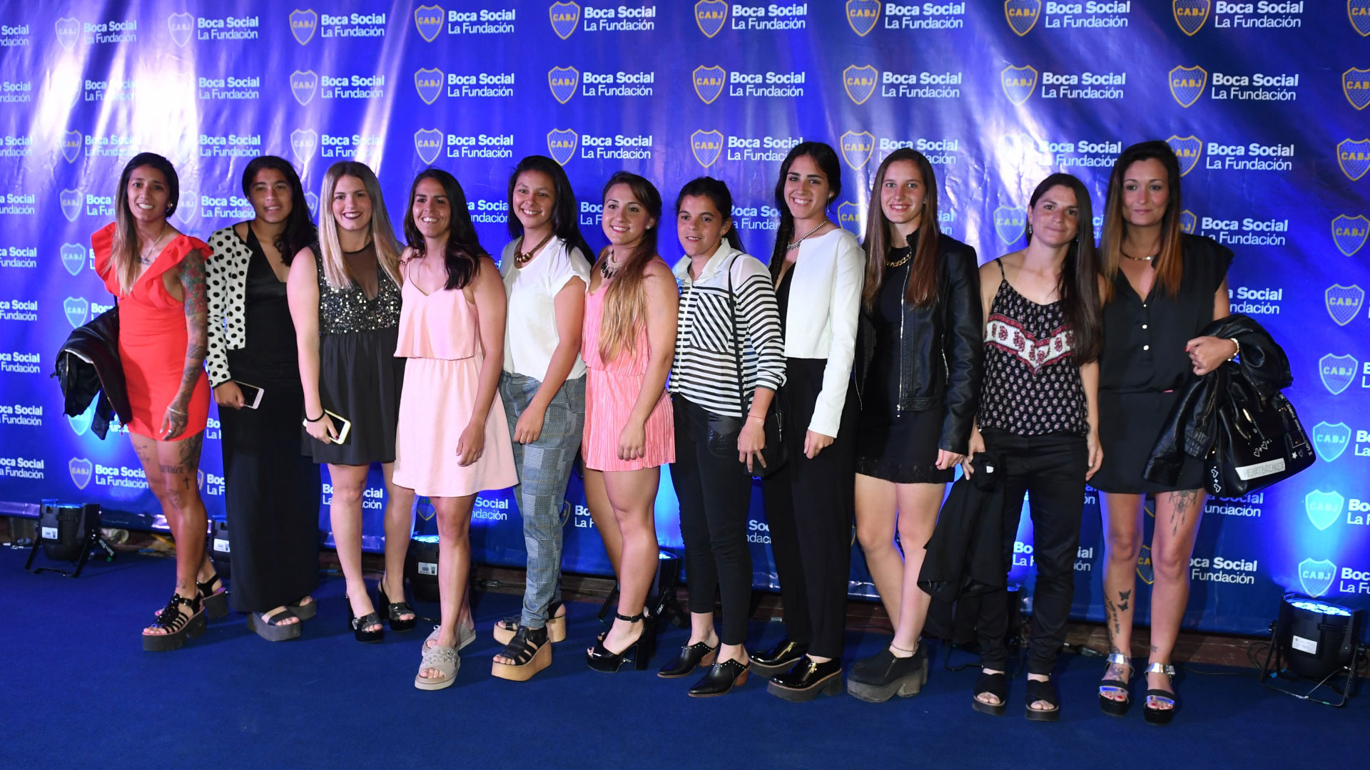 El plantel del fútbol femenino de Boca (Maximiliano Luna)