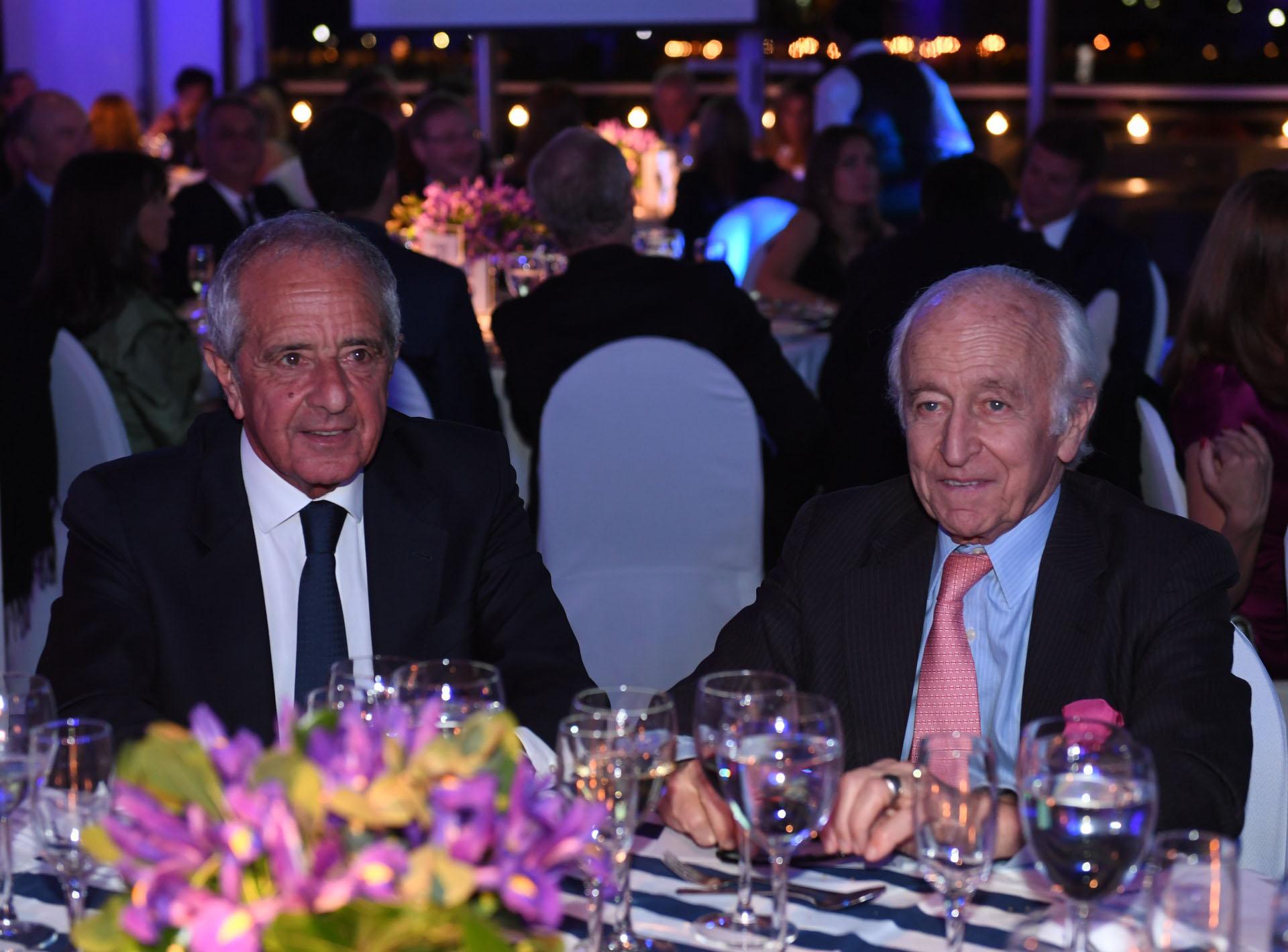 Rodolfo D’Onofrio, presidente de River, junto al empresario Santiago Soldati
