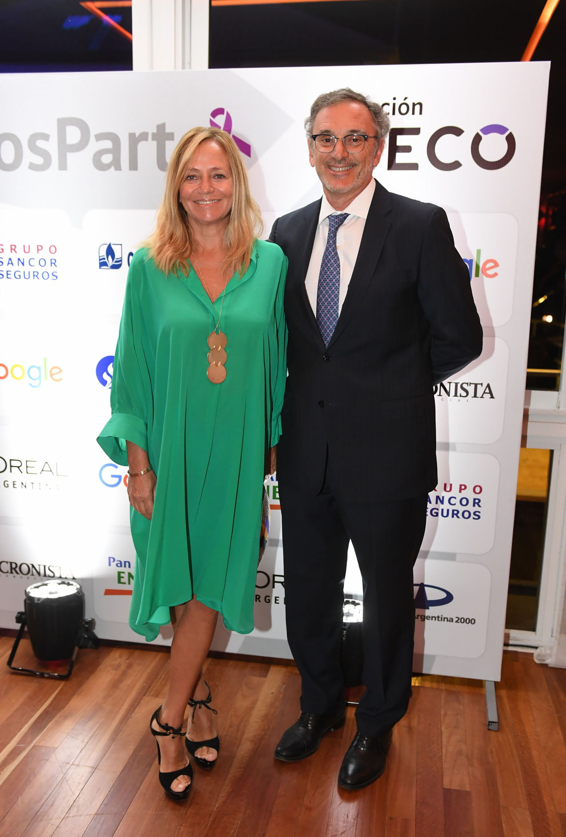 Claudio Cesario, presidente de la Asociación de Bancos de la Argentina (ABA), y su mujer Nélida Barral