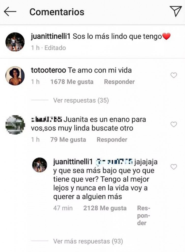 Juanita Tinelli defendio a su novio