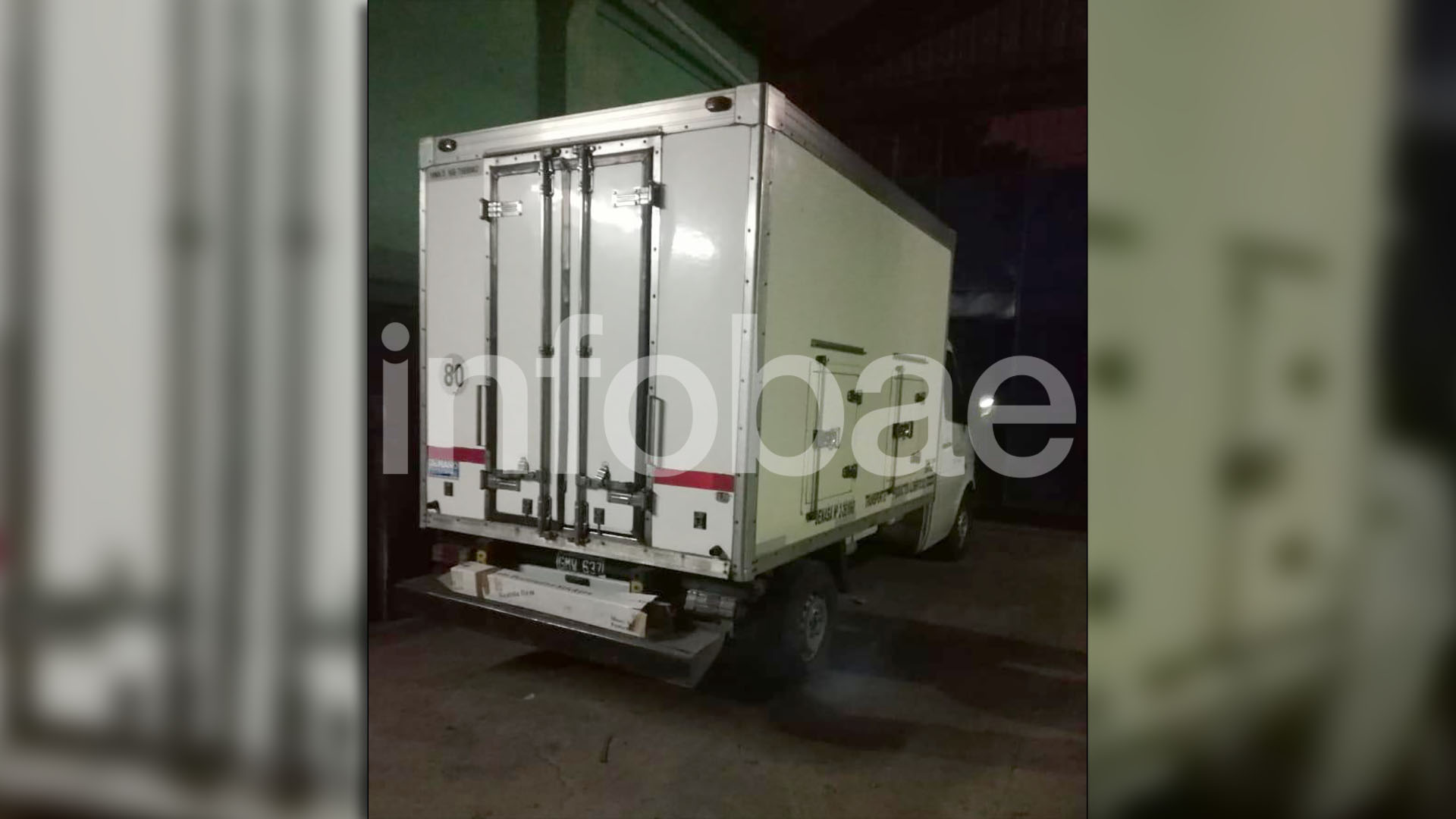 La caja térmica donde fue trasladado el cuerpo de la menor.