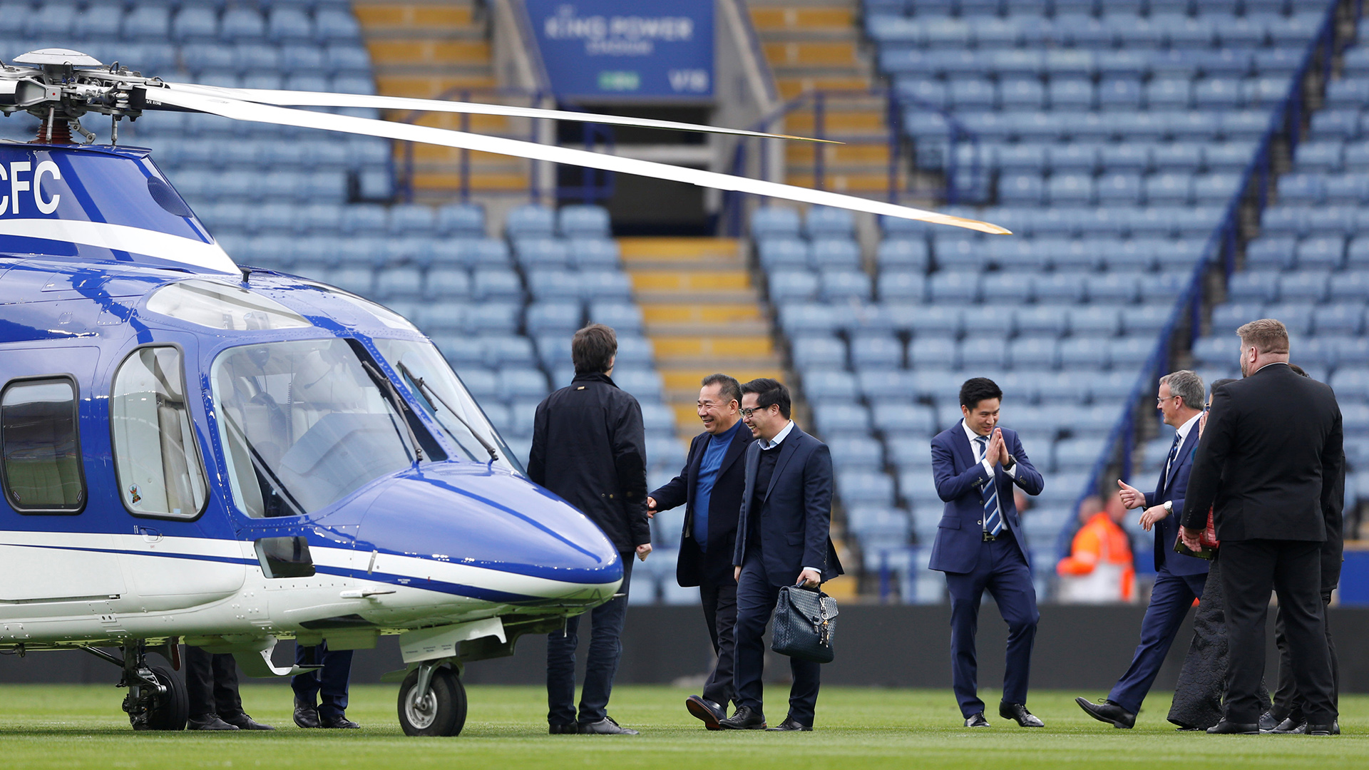El helicóptero en el que viajaba el magnate tailandés