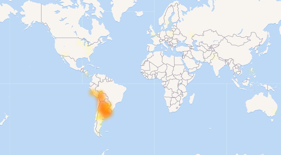 Reportes de fallas en Facebook