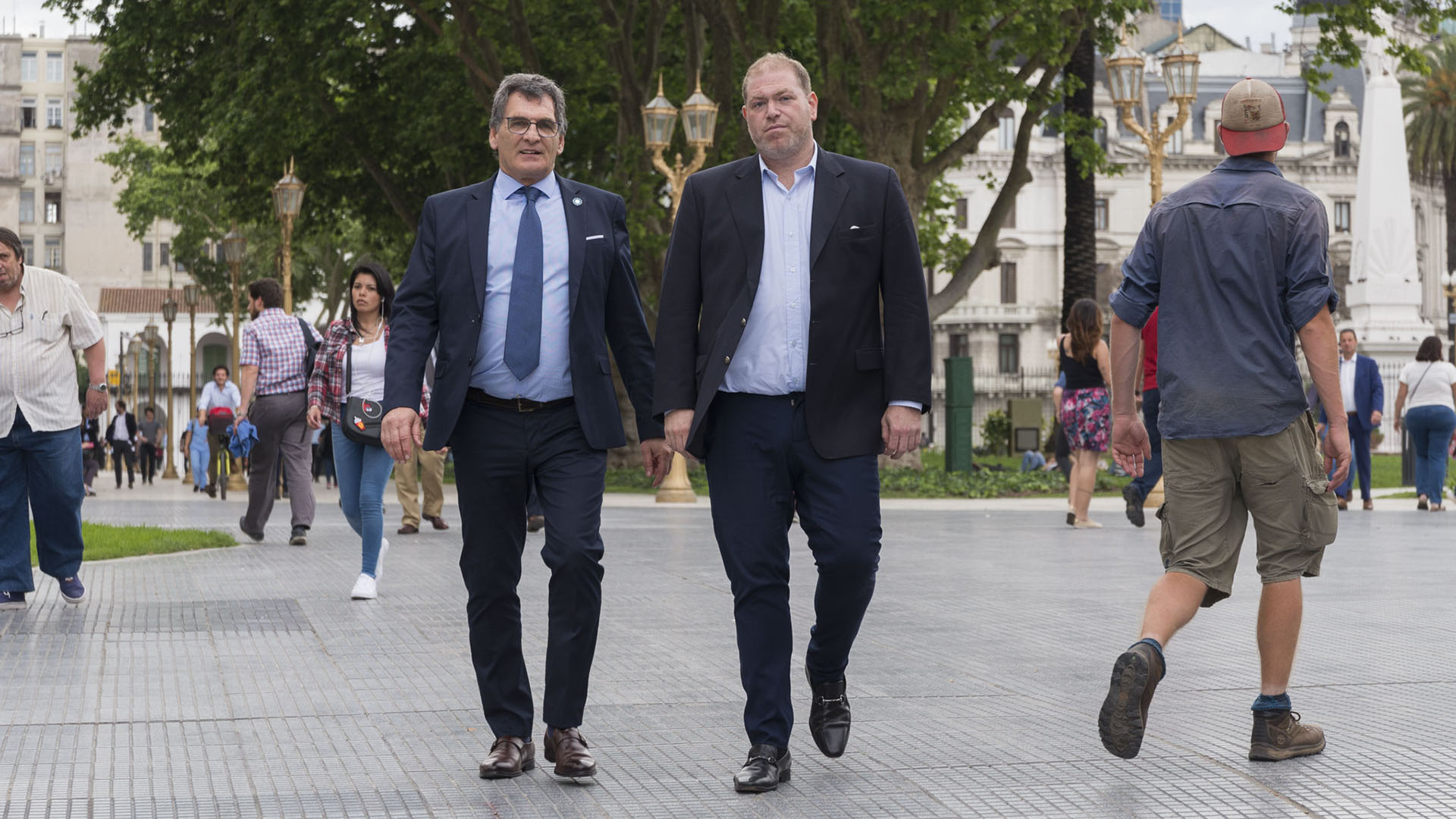 El Secretario de Derechos Humanos, Caludio Avruj, junto a Hernán Anbinder, director de prensa de la Secretaría de Derechos Humanos