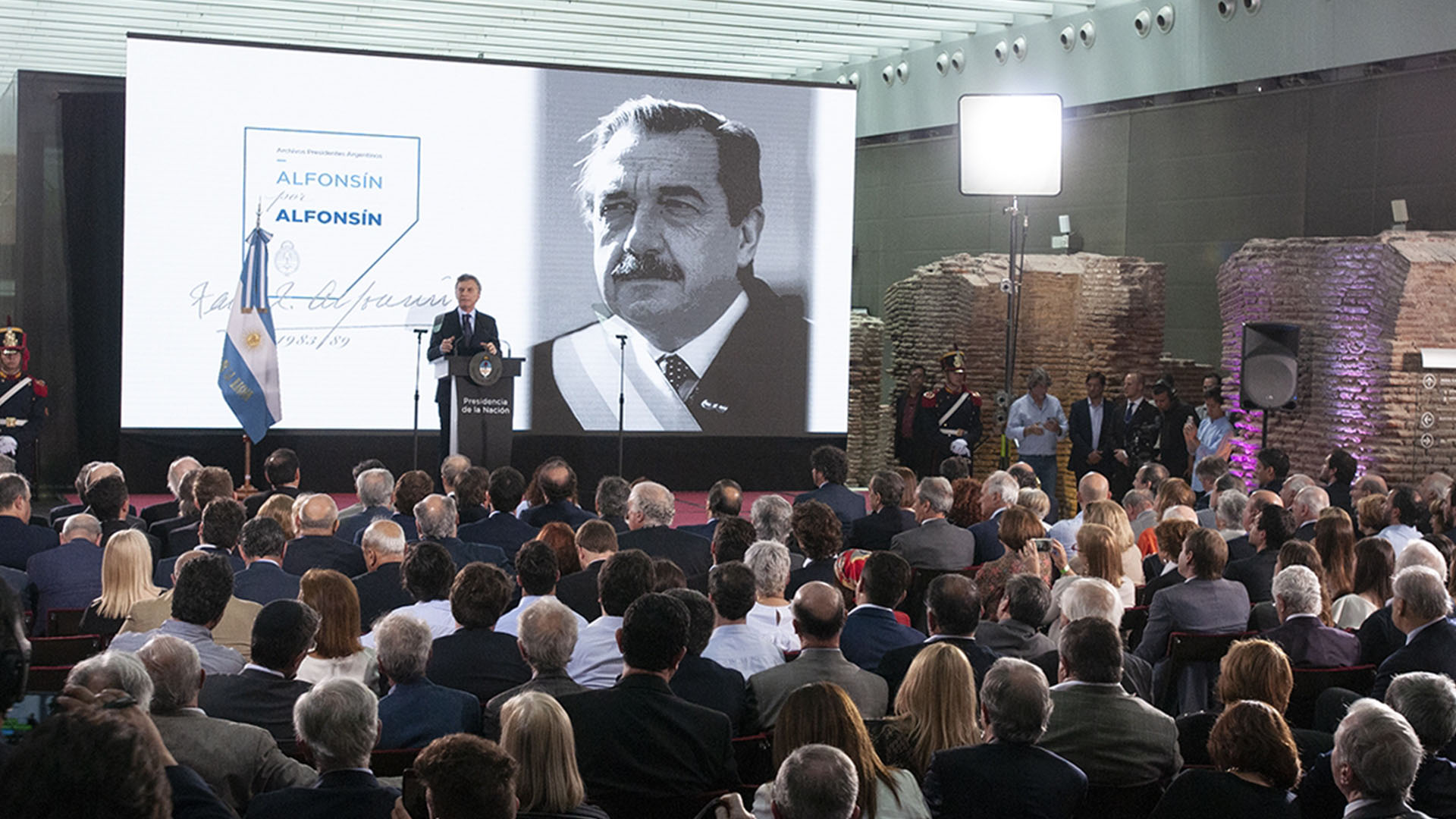 Durante el acto estuvieron todos los hijos y nietos del fallecido presidente radical