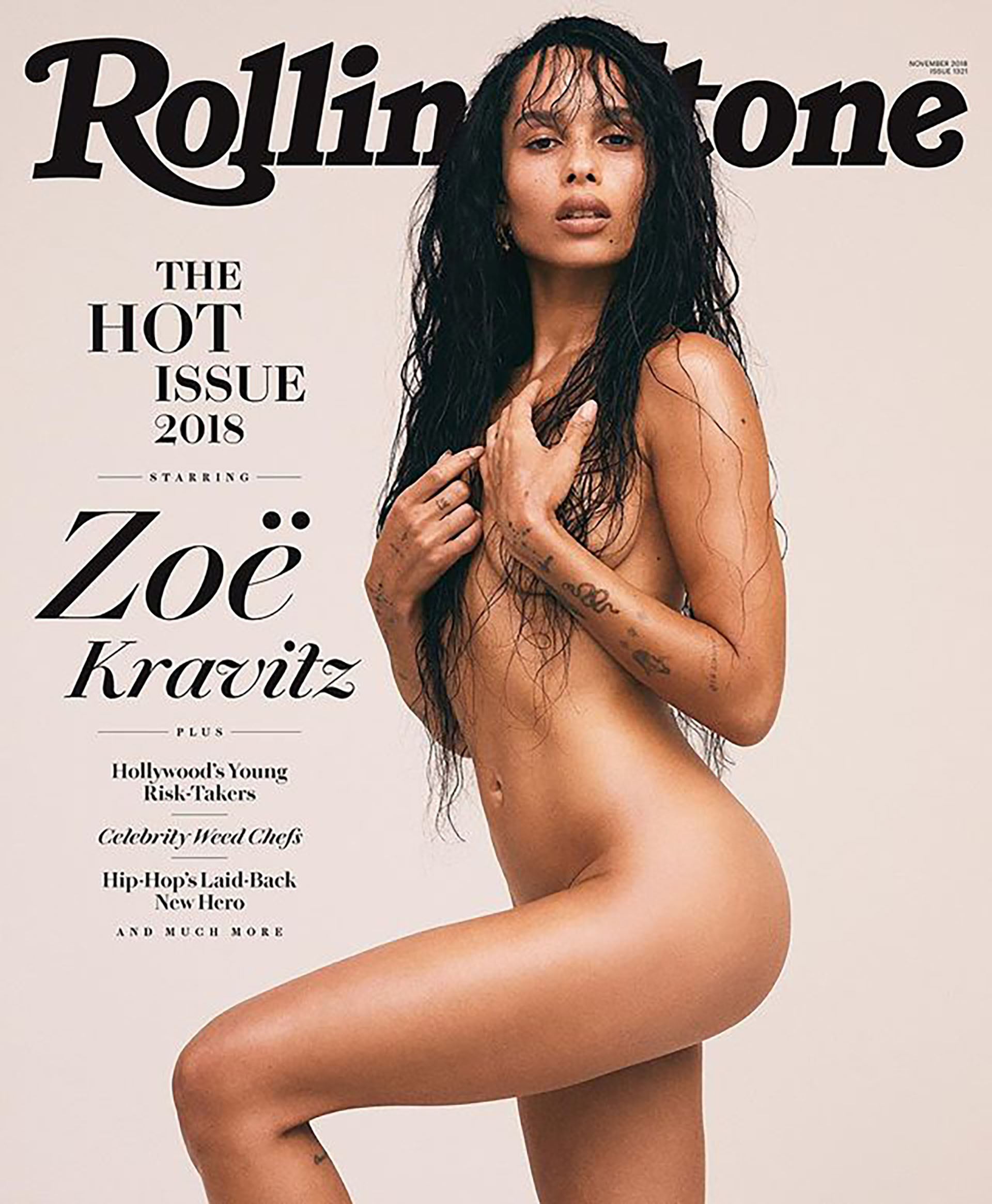 Zoë Kravitz posó desnuda para la Rolling Stone