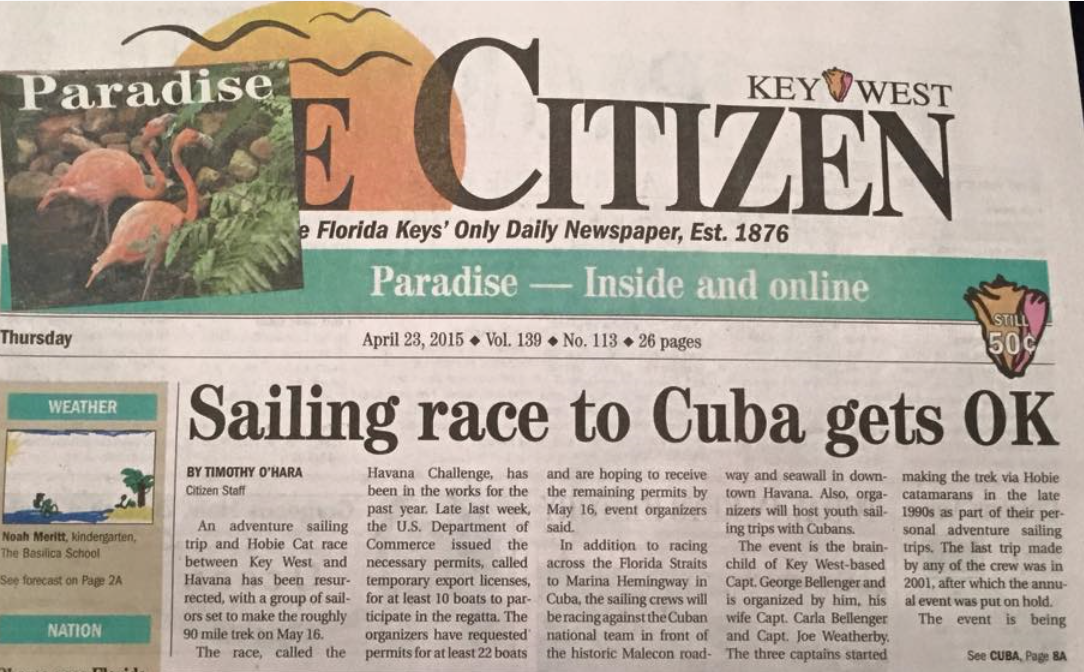 Key West Citizen, el diario de Cayo Hueso que Donnelly dirigió hasta marzo de este año
