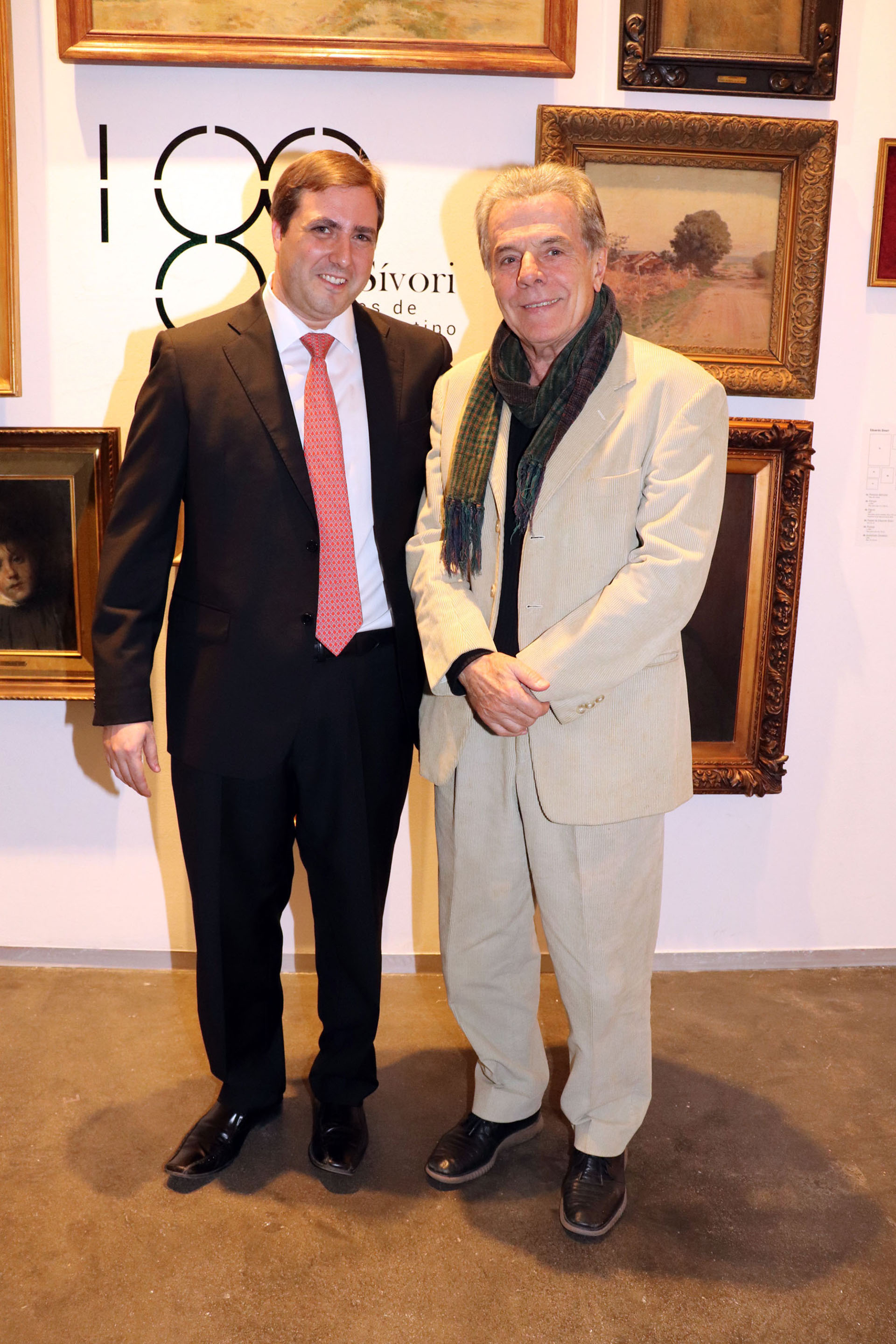 Steven Wainer (Asociación Amigos del Museo Sívori) y Víctor Laplace