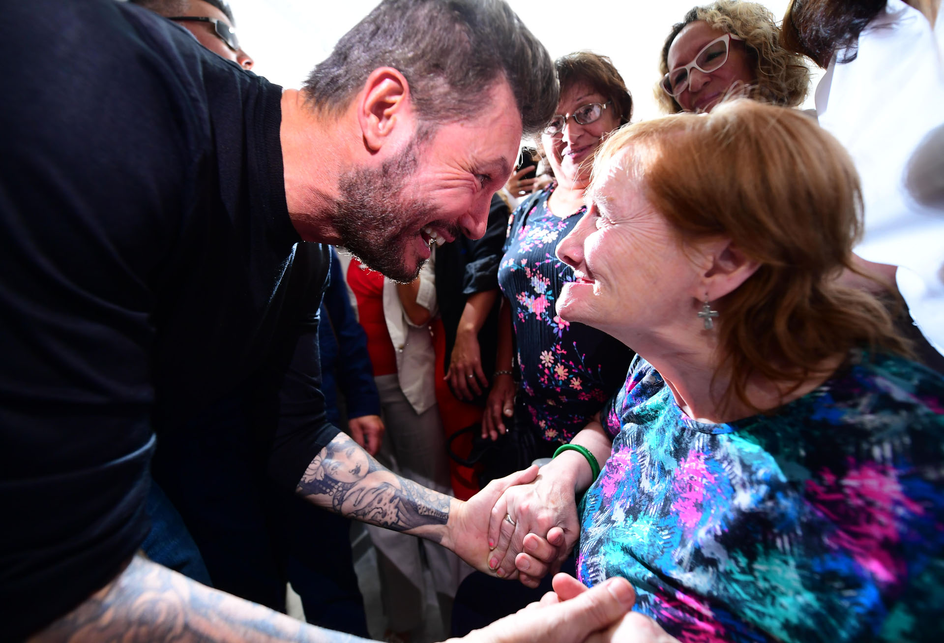 Marcelo Tinelli en la puesta en valor del Edificio de Salud Mental de Bolívar