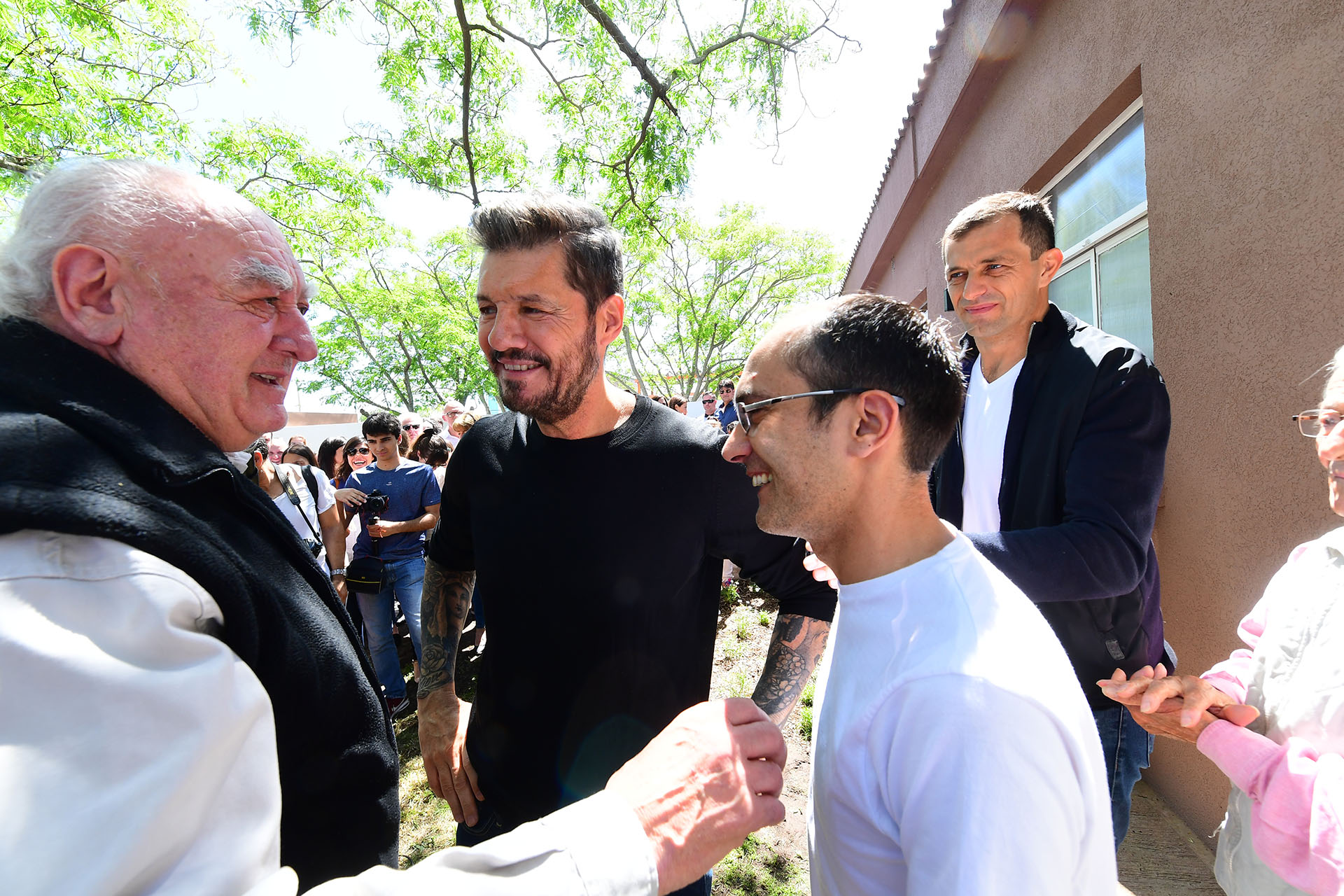 El intendente de Bolívar, con Marcelo Tinelli en la inauguración