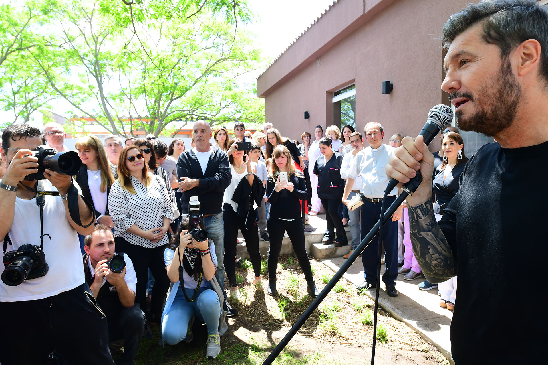 Marcelo Tinelli habló en la inauguración del Edificio de Salud Mental de Bolívar