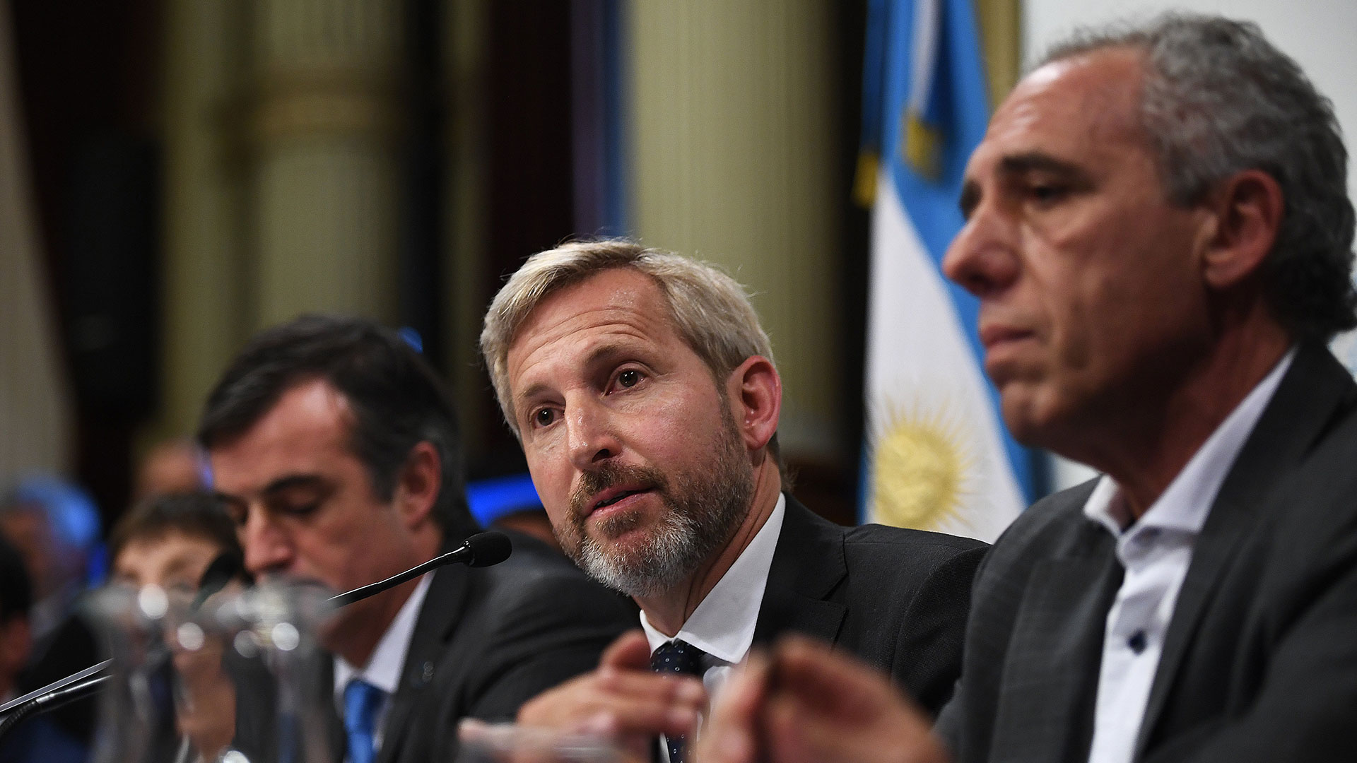 Rogelio Frigerio durante la intervención en el Senado