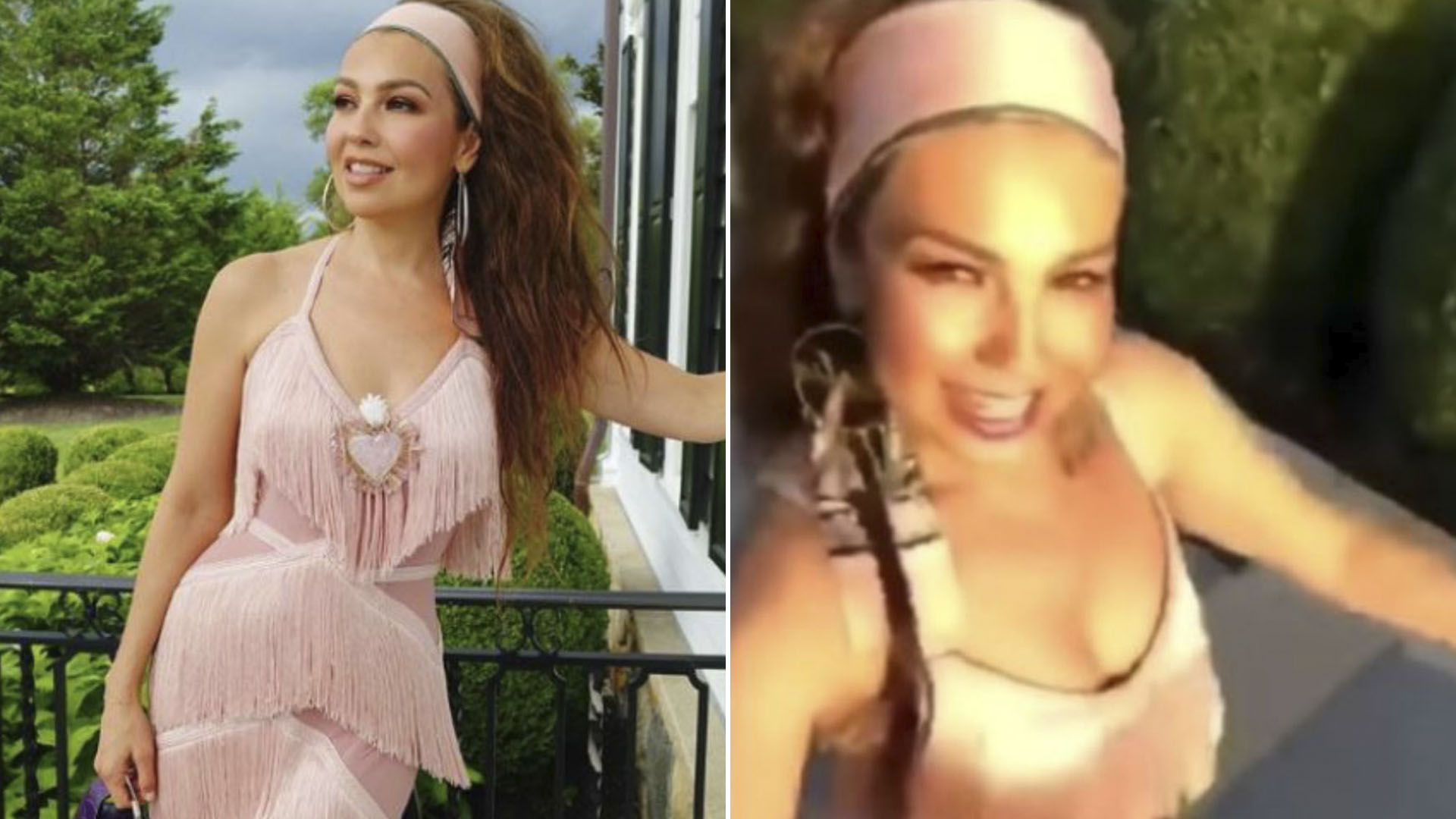 La sonrisa de Thalía ocultaba la verdadera situación emocional que atravesaba el día de la grabación del clip. (Foto: Instagram Thalia)