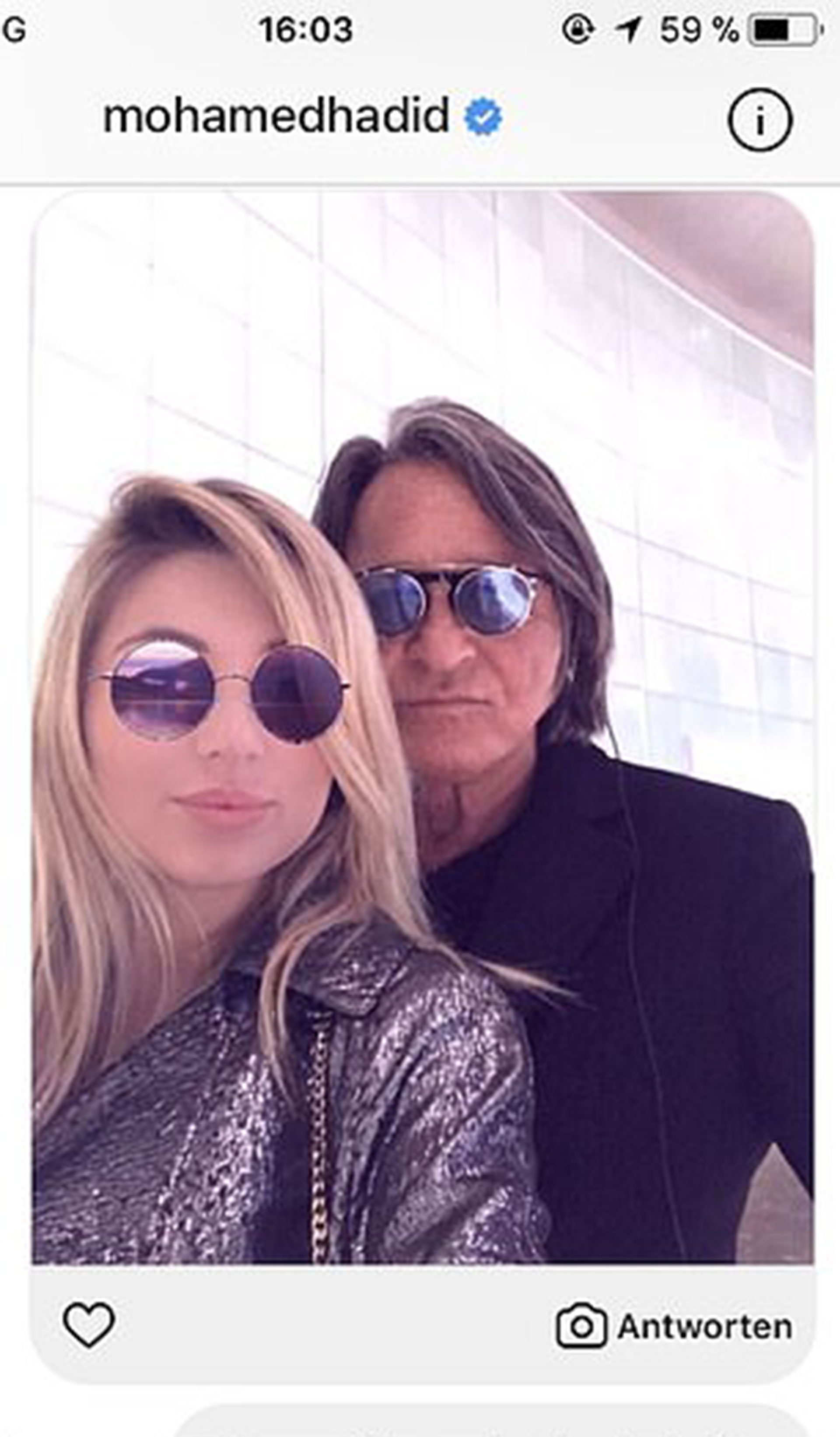 Justyna Monde y Mohamed Hadid (Justyna Monde)