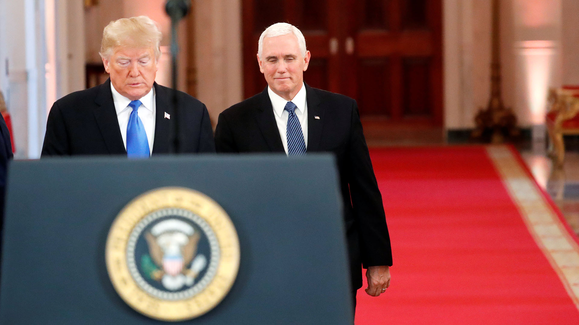 El presidente Donald Trump y el vicepresidente Mike Pence, en la Casa Blanca (Reuters)