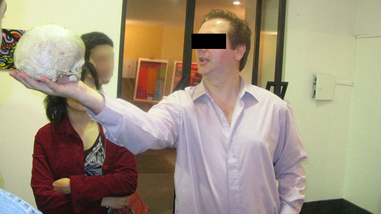 Momento Hamlet: Bugliani en foto de sus redes.