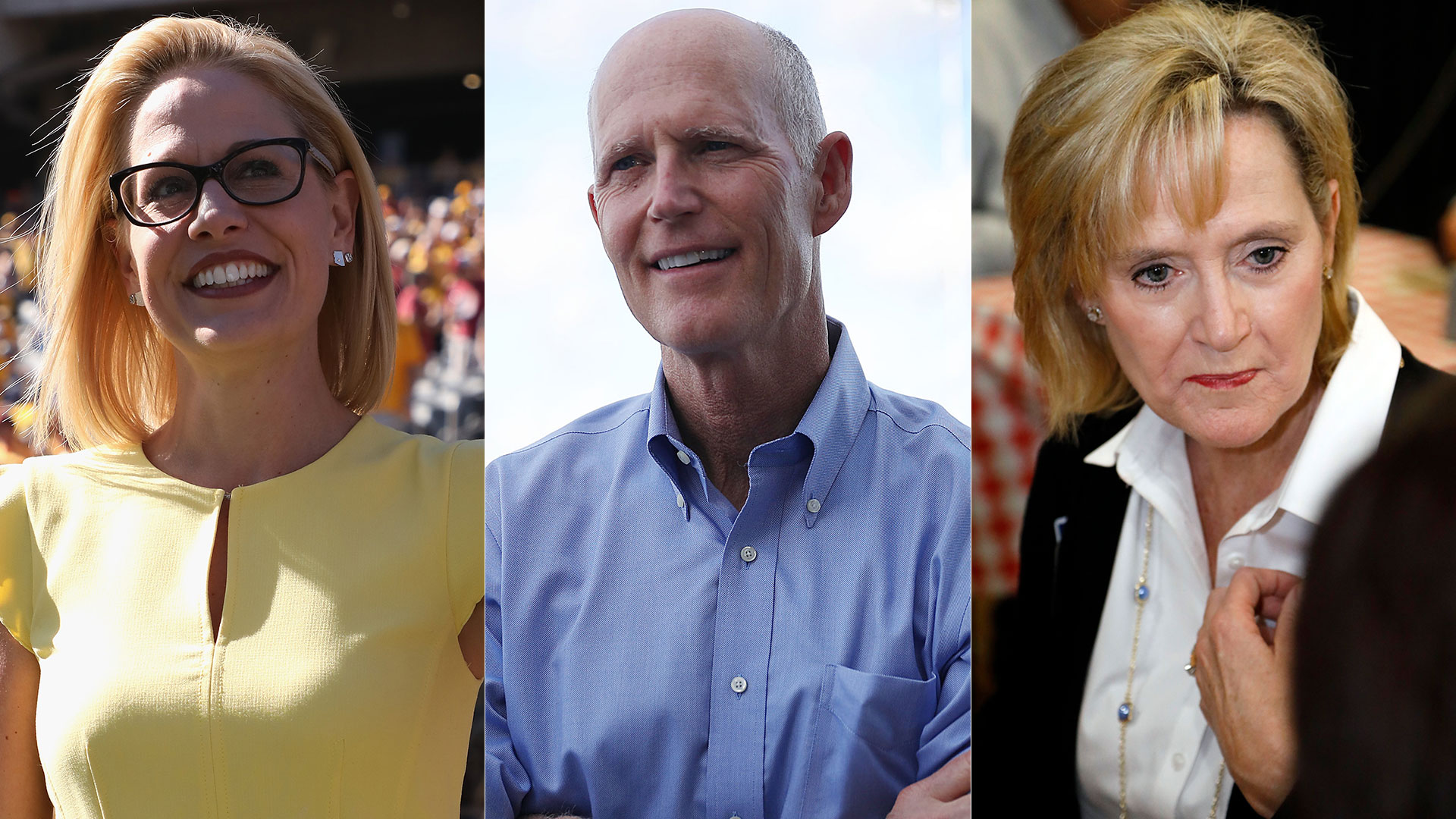 Kyrsten Sinema, Rick Scott y Cindy Hyde-Smith encabezan la disputa por bancas en Arizona, Florida y Mississippi