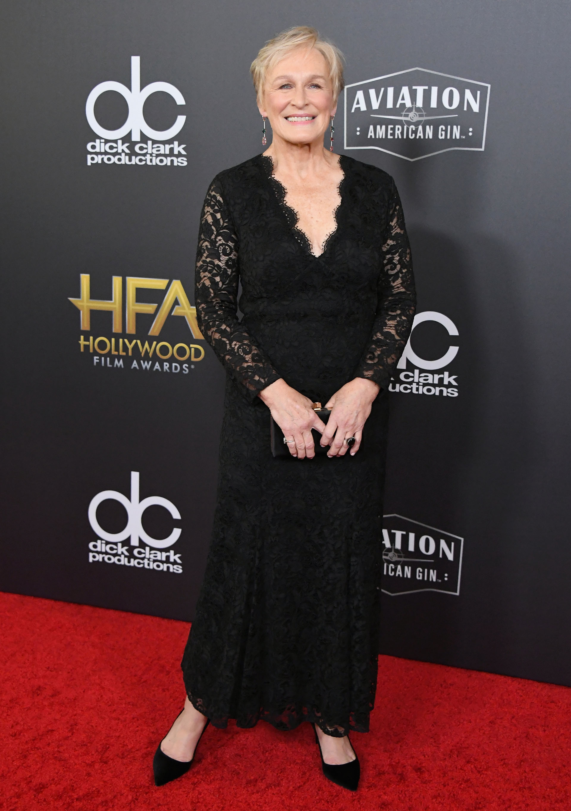 Glenn Close a su llegada a la entrada de premios, que se llevó a cabo en The Beverly Hilton Hotel, en California