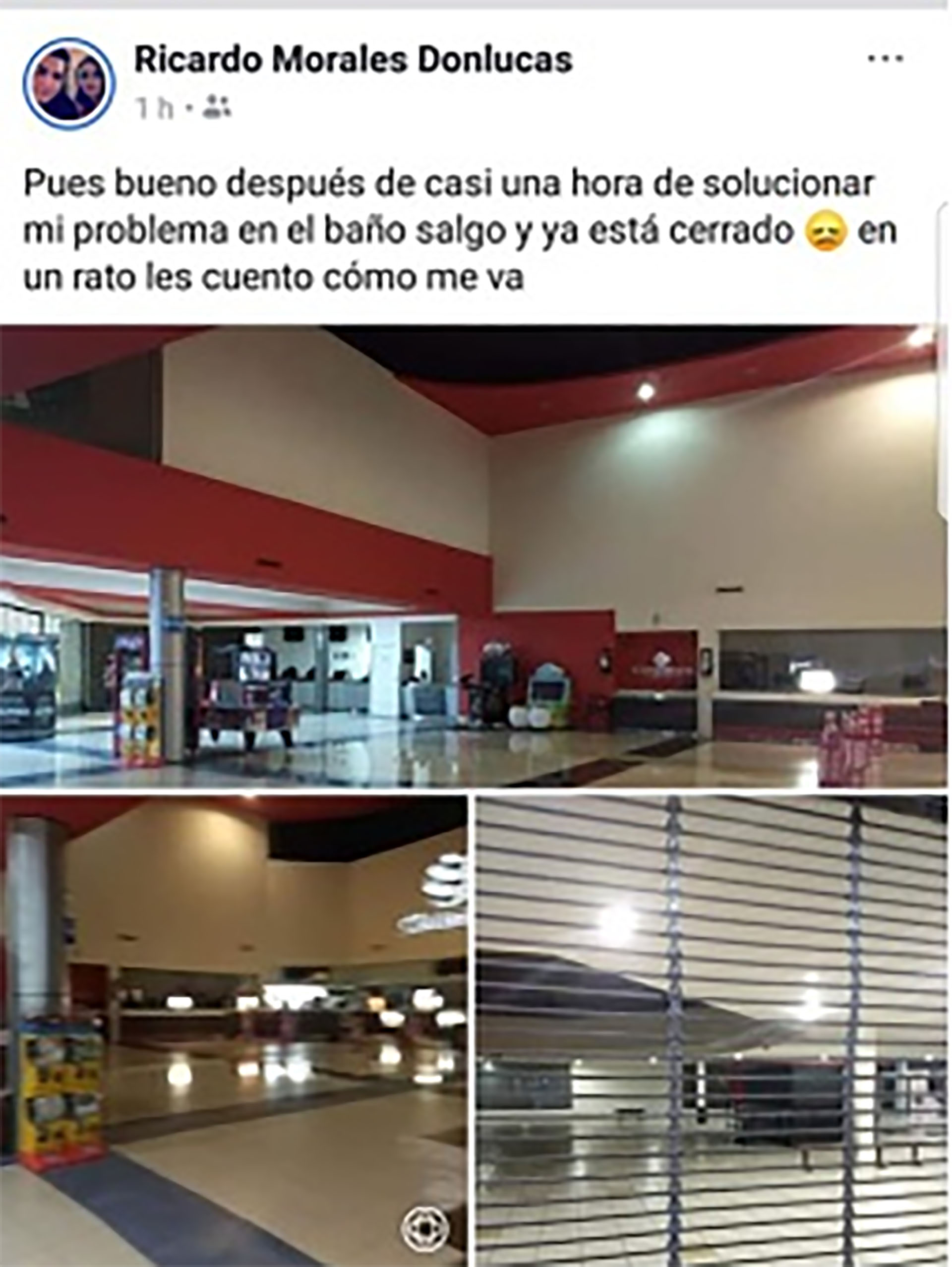 Todo empezó porque se tardó una hora en el baño