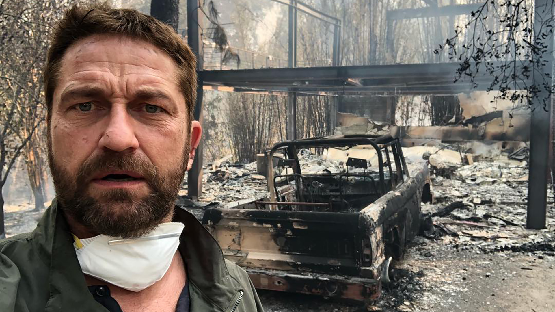 Gerard Butler mostró fotos y videos sobre su propiedad tras los incendios en California