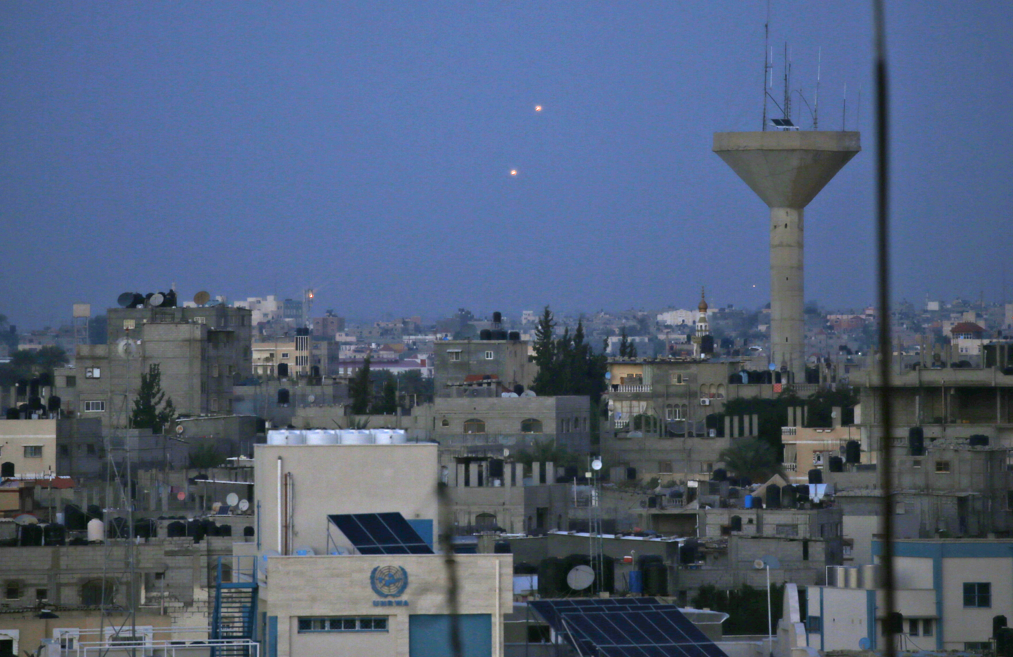 Vista desde Franja de Gaza. (Photo by Said KHATIB / AFP).