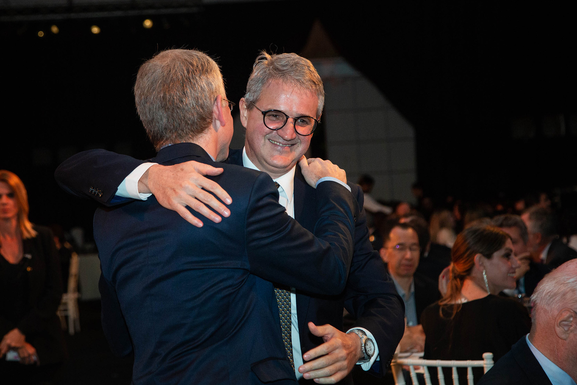 Ernesto Schargrodsky y el nuevo rector de la Universidad, Juan José Cruces