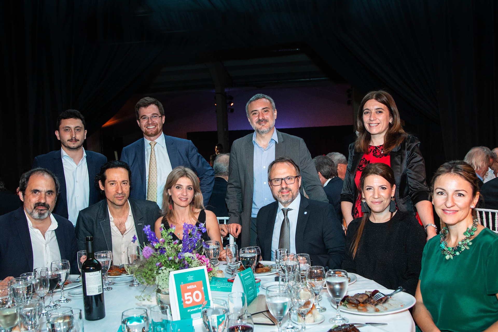 Hernán Iglesias Illa, Iván Schargrodsky, Iván Petrella, Daiana Molero, Nicolás Massot, Guillermo Cruces, Diego Valenzuela y su esposa, Danya Tavella y Soledad Acuña