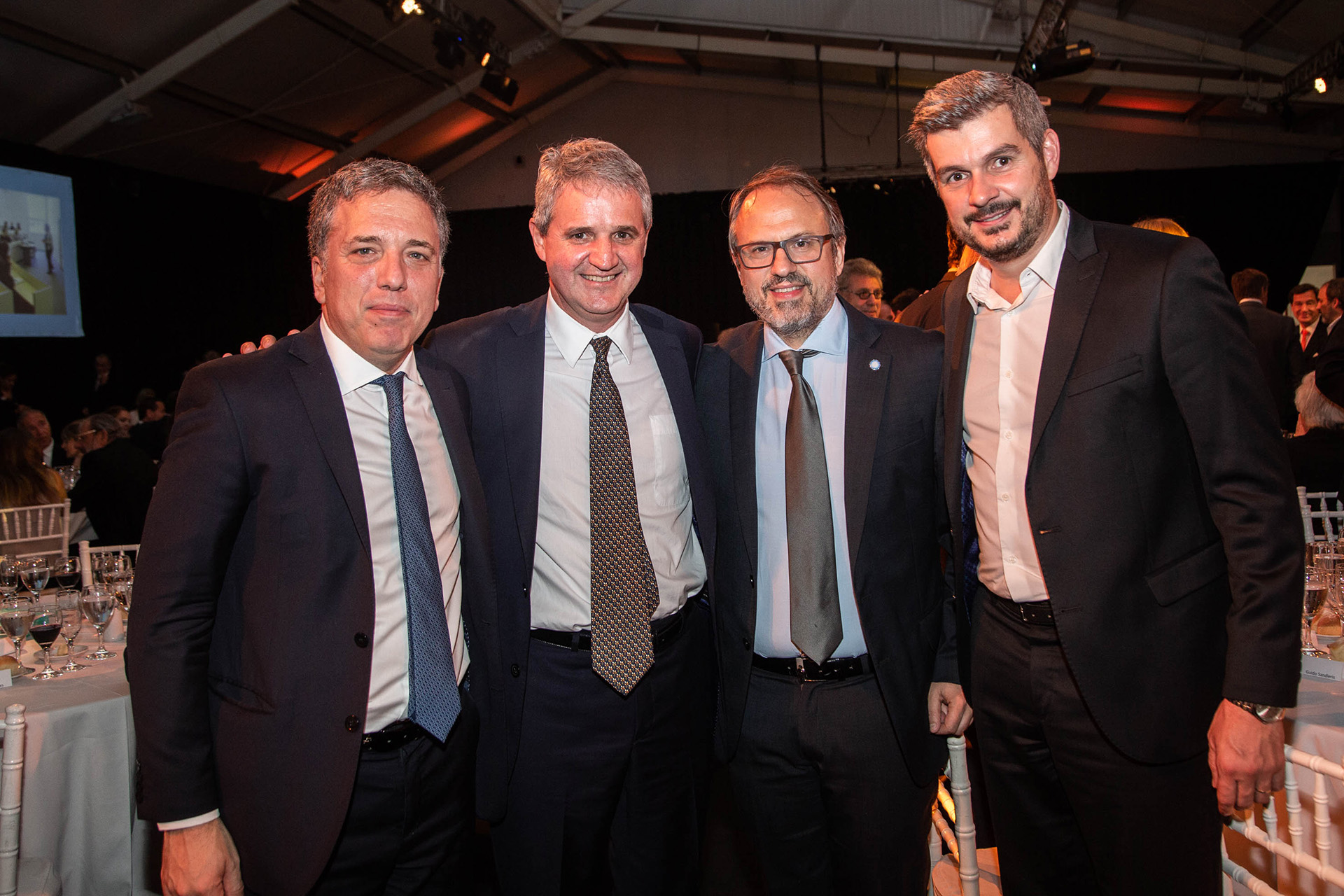 Nicolás Dujovne, Juan José Cruces, Diego Valenzuela y Marcos Peña