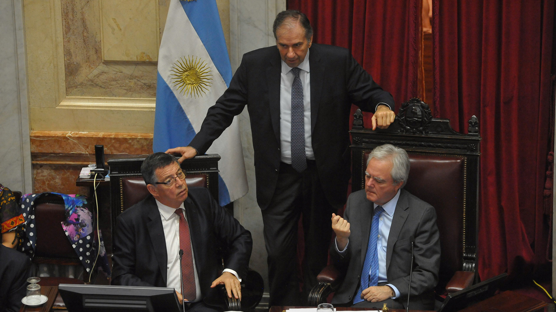 Humberto Schiavoni y Federico Pinedo, senadores de Cambiemos